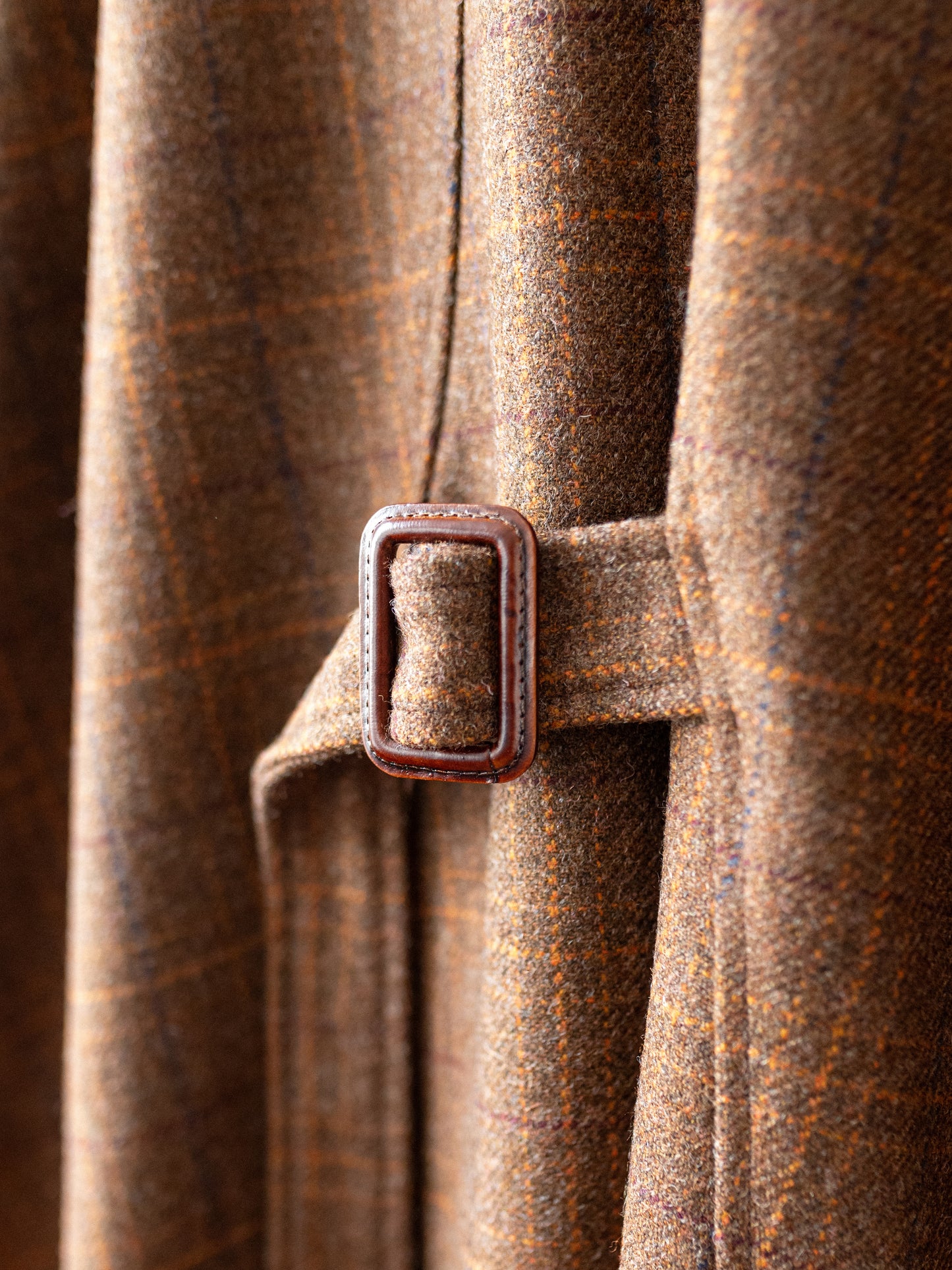 Sporting Tweed Balmacaan Coat / Russet Check