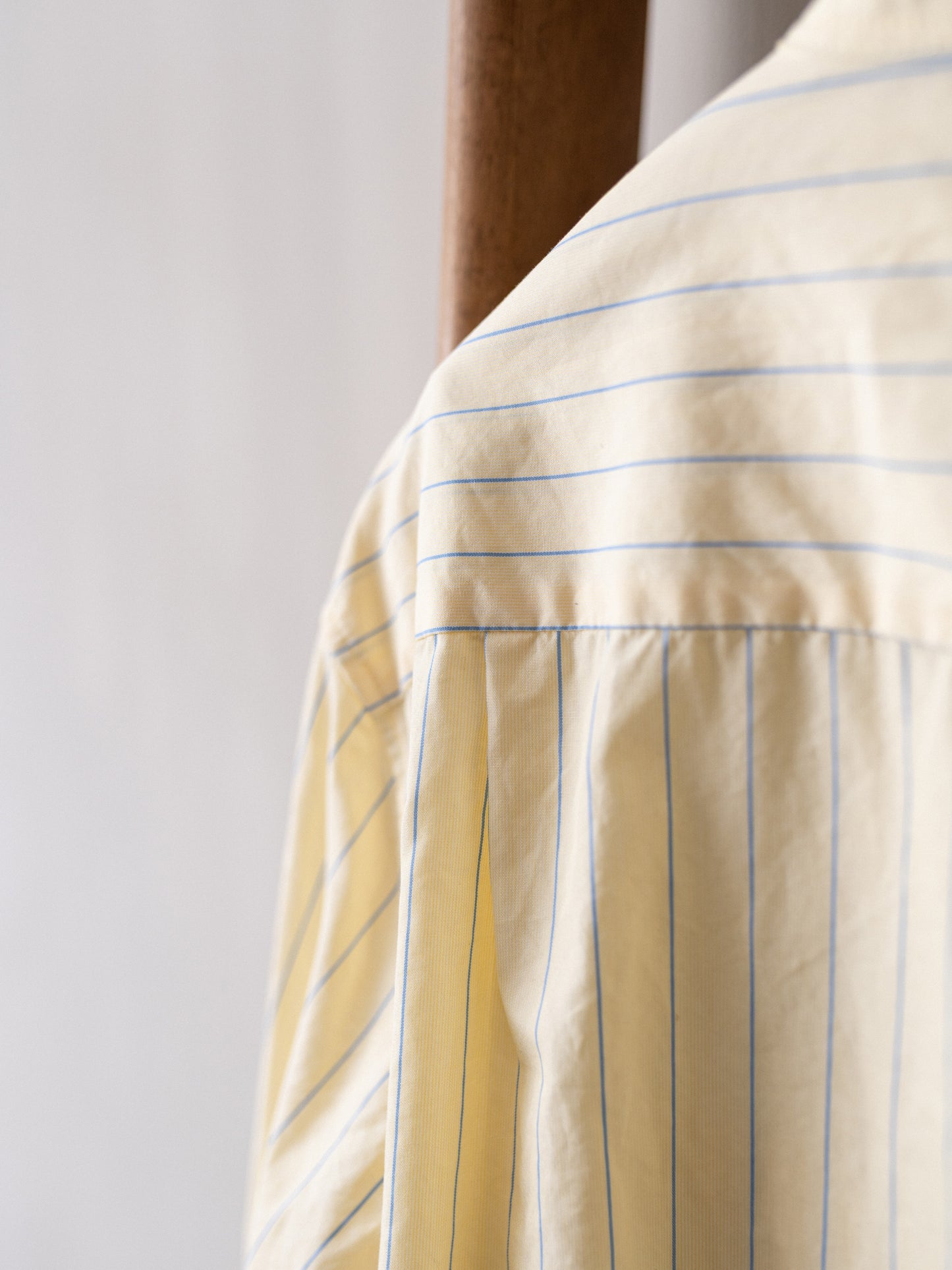 Band Collar Cotton Top / Yellow