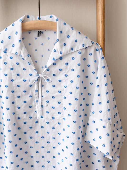 Bathing Top / Dots Cotton Jacquard