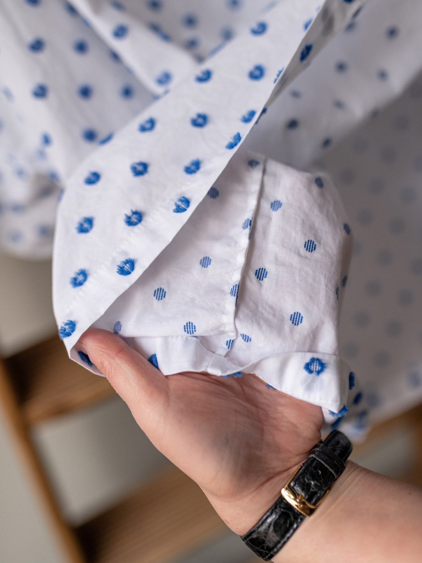 Bathing Top / Dots Cotton Jacquard