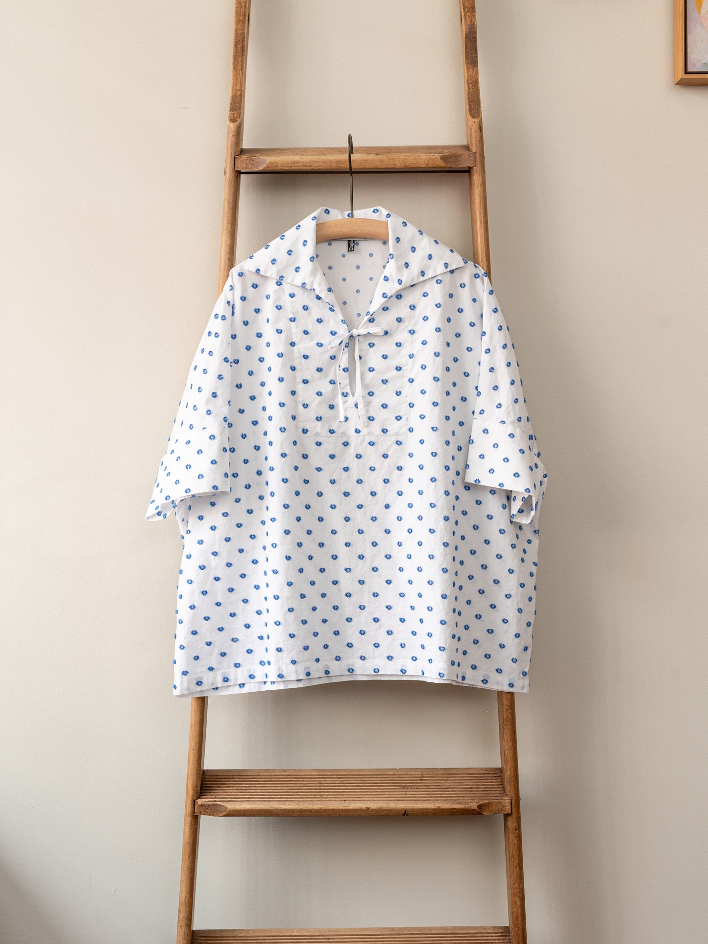 Bathing Top / Dots Cotton Jacquard