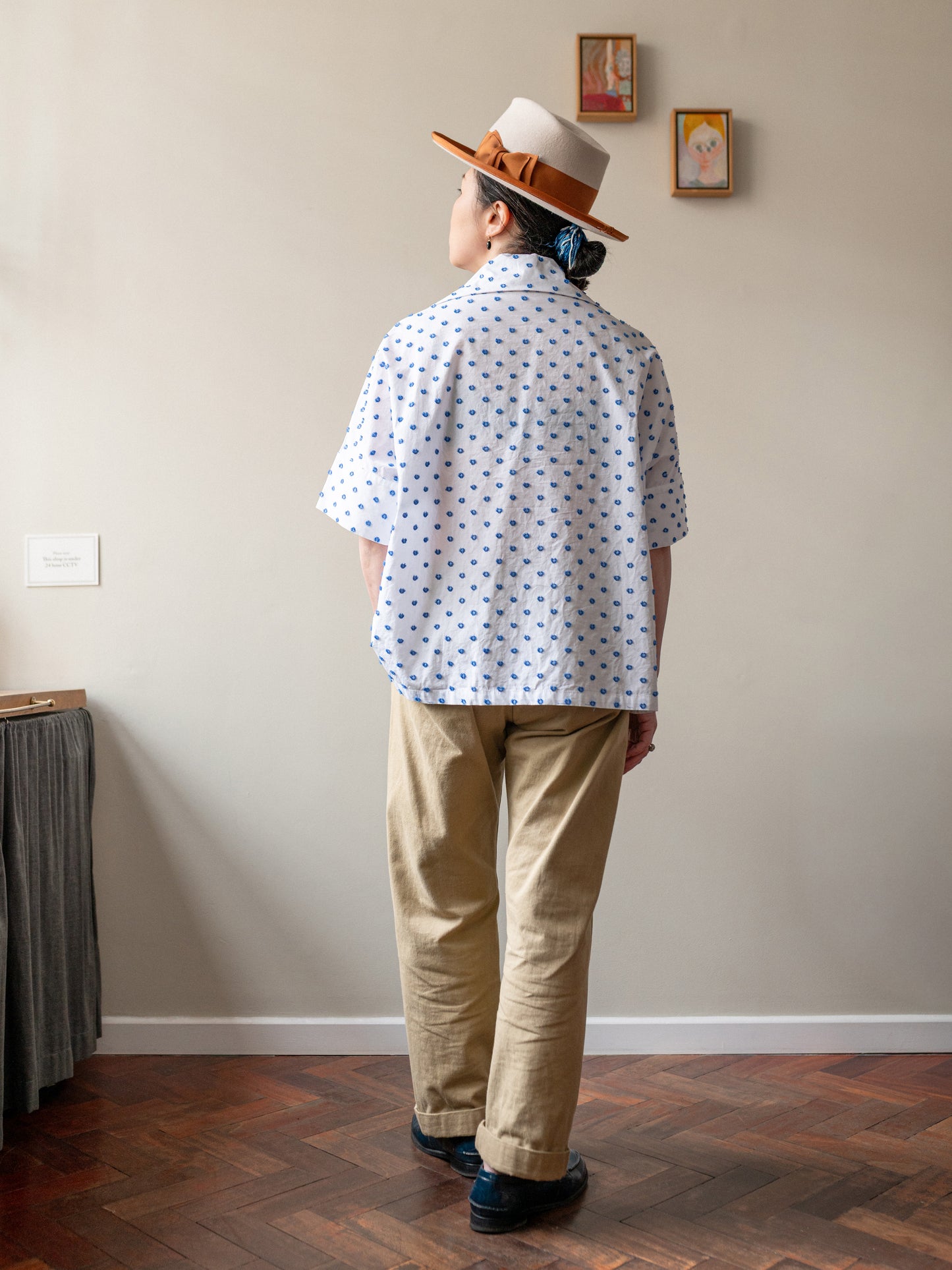Bathing Top / Dots Cotton Jacquard