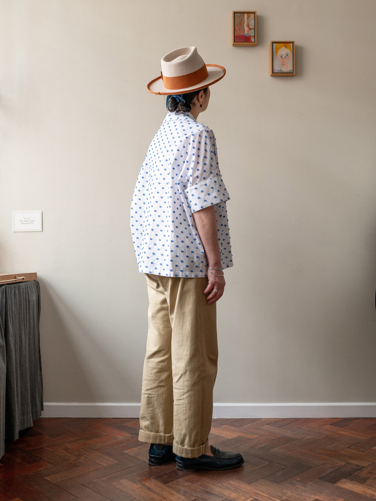 Bathing Top / Dots Cotton Jacquard