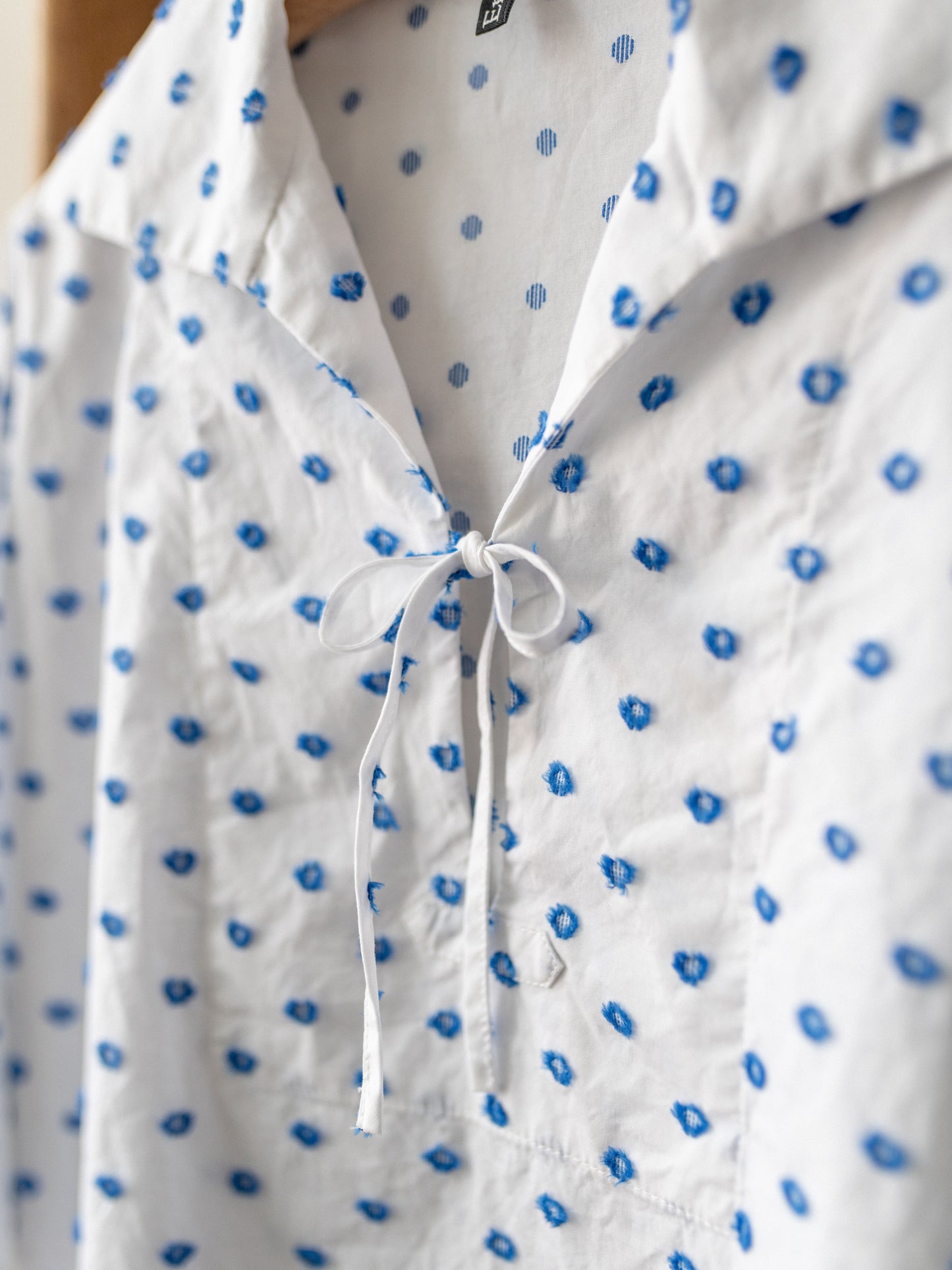 Bathing Top / Dots Cotton Jacquard