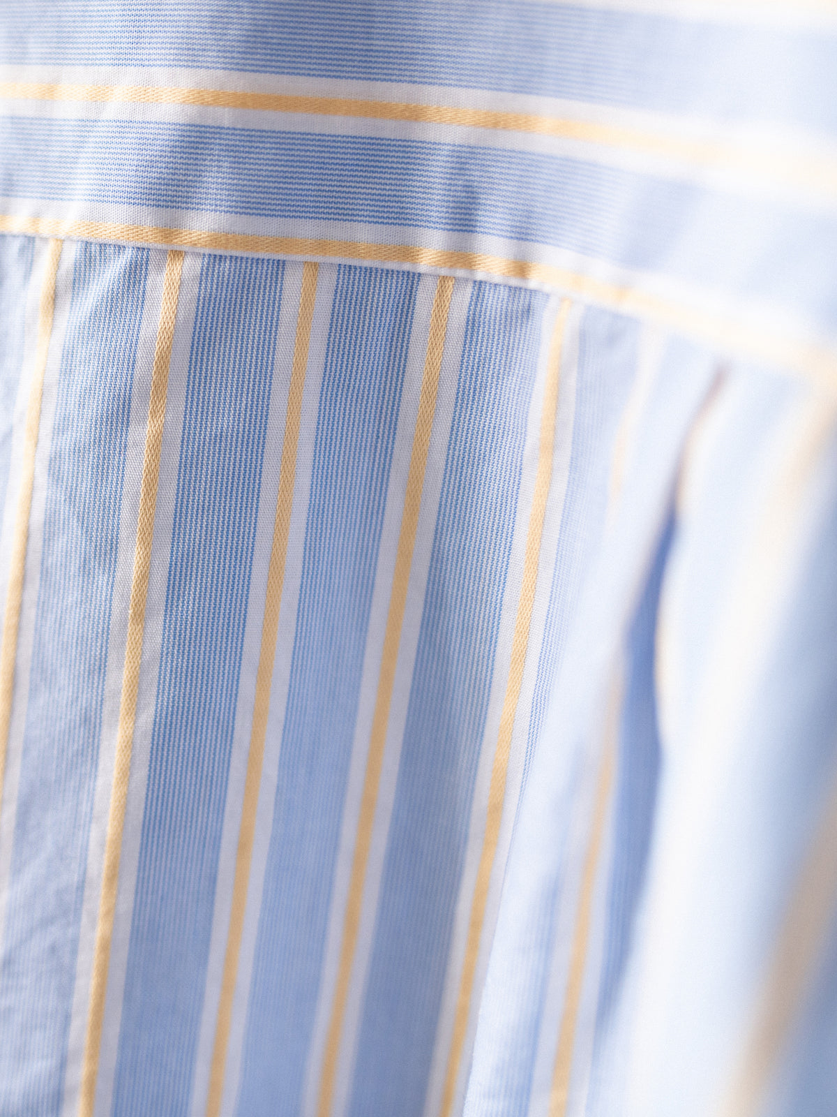 Detachable Ruffle Collar Top / Blue & Yellow Stripe