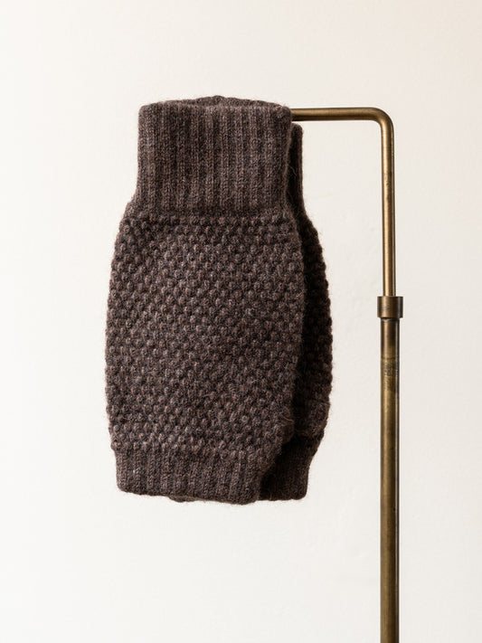 Cashmere Fingerless Gloves | Brown