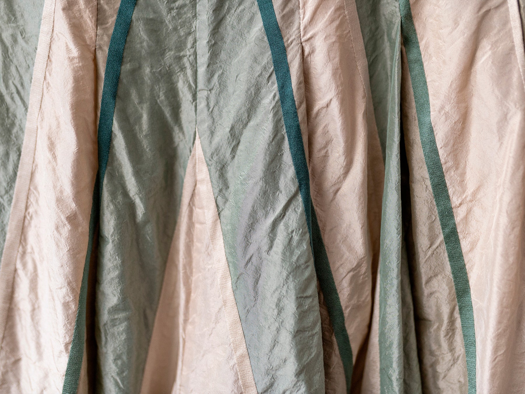 Deadstock striped satin silk