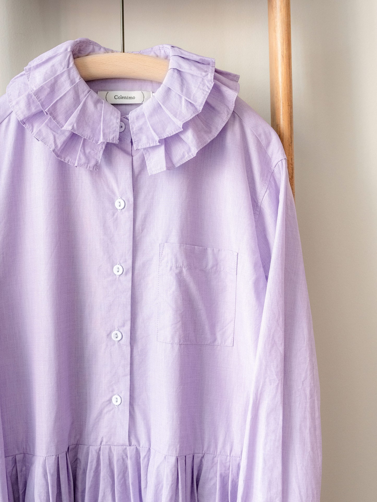 Double Ruffle Collar Dress / Soft Lilac