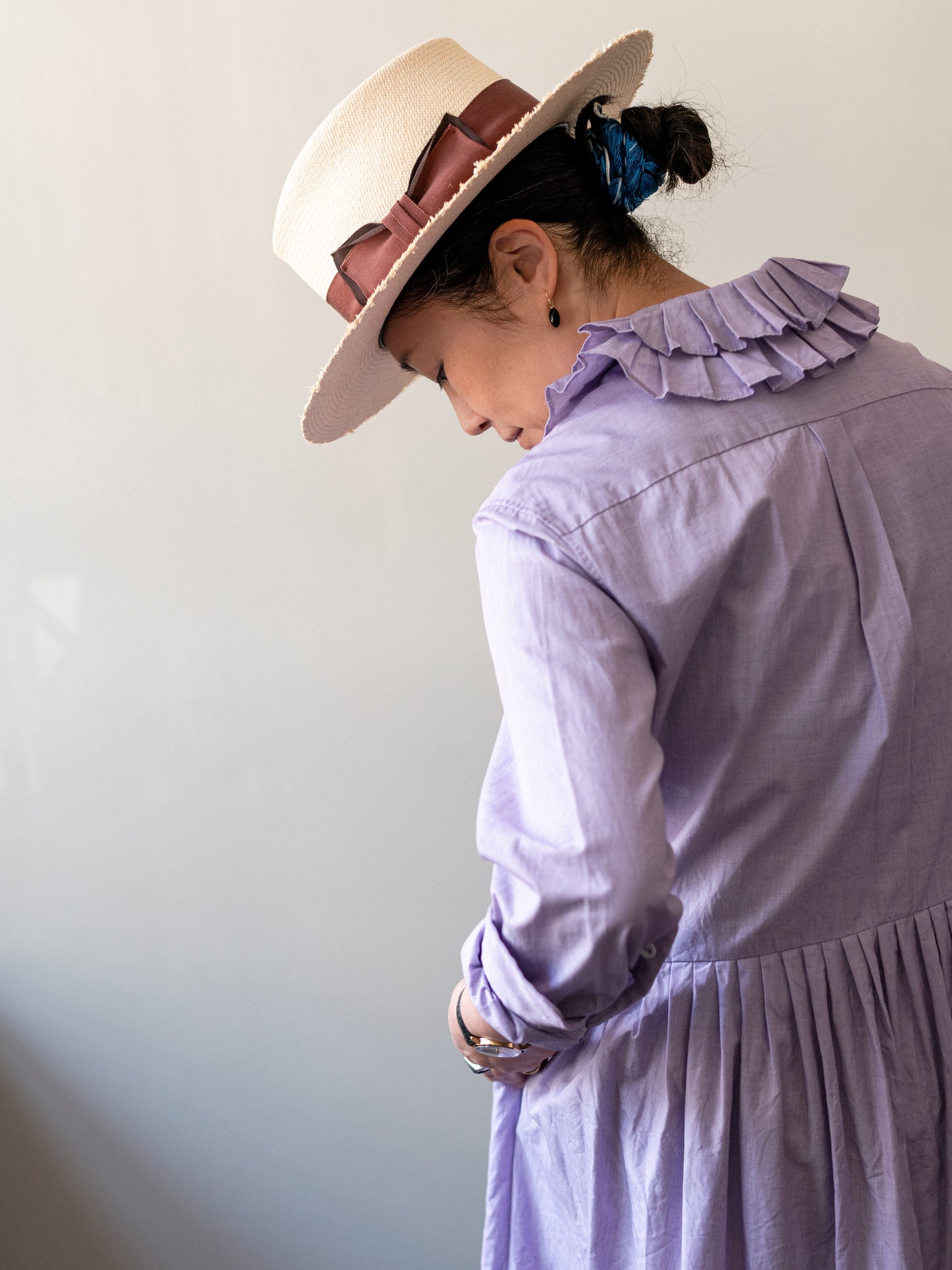 Double Ruffle Collar Dress / Soft Lilac