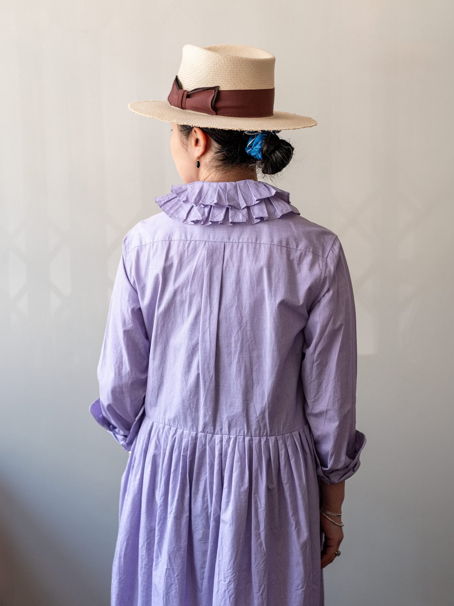 Double Ruffle Collar Dress / Soft Lilac