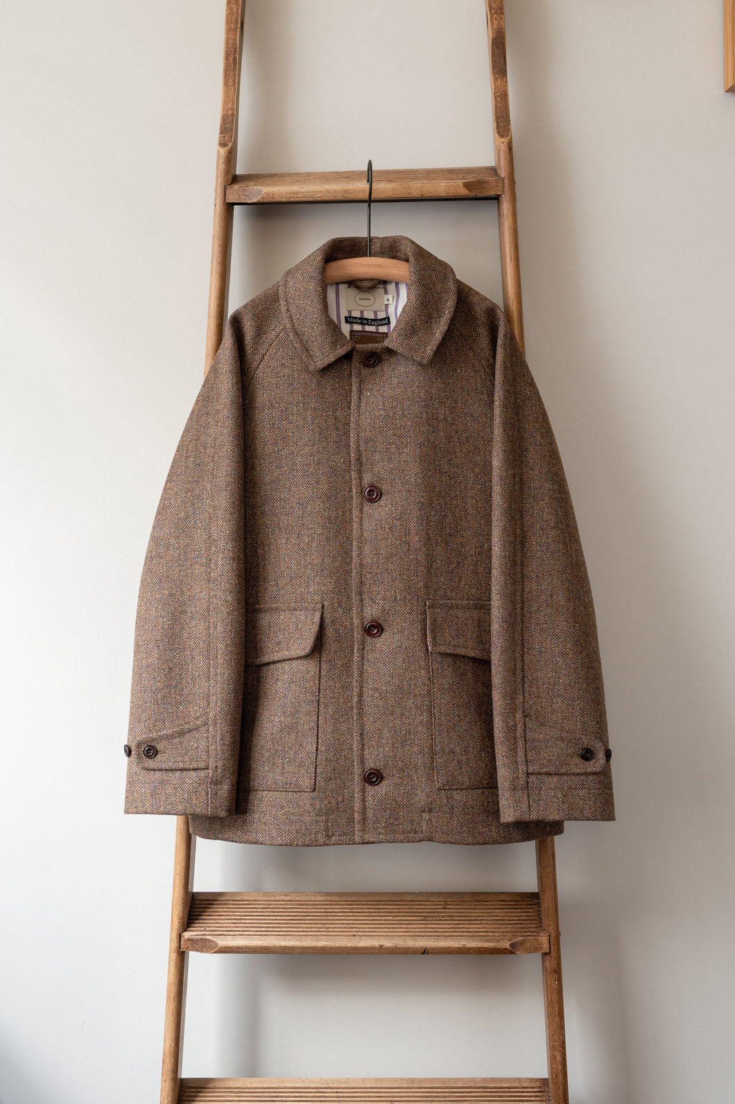 Tweed Field Jacket / Brown Herringbone