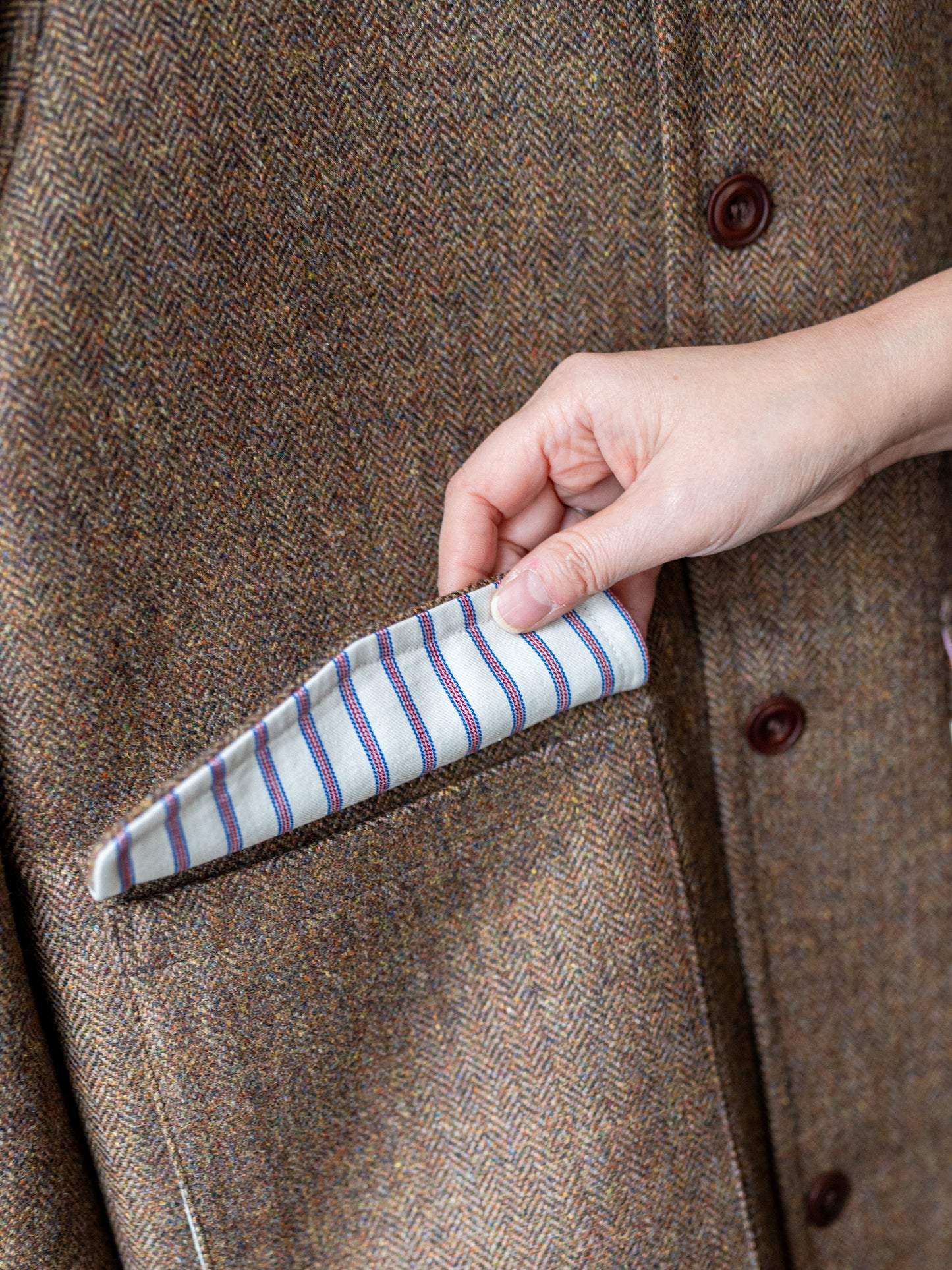 Tweed Field Jacket / Brown Herringbone