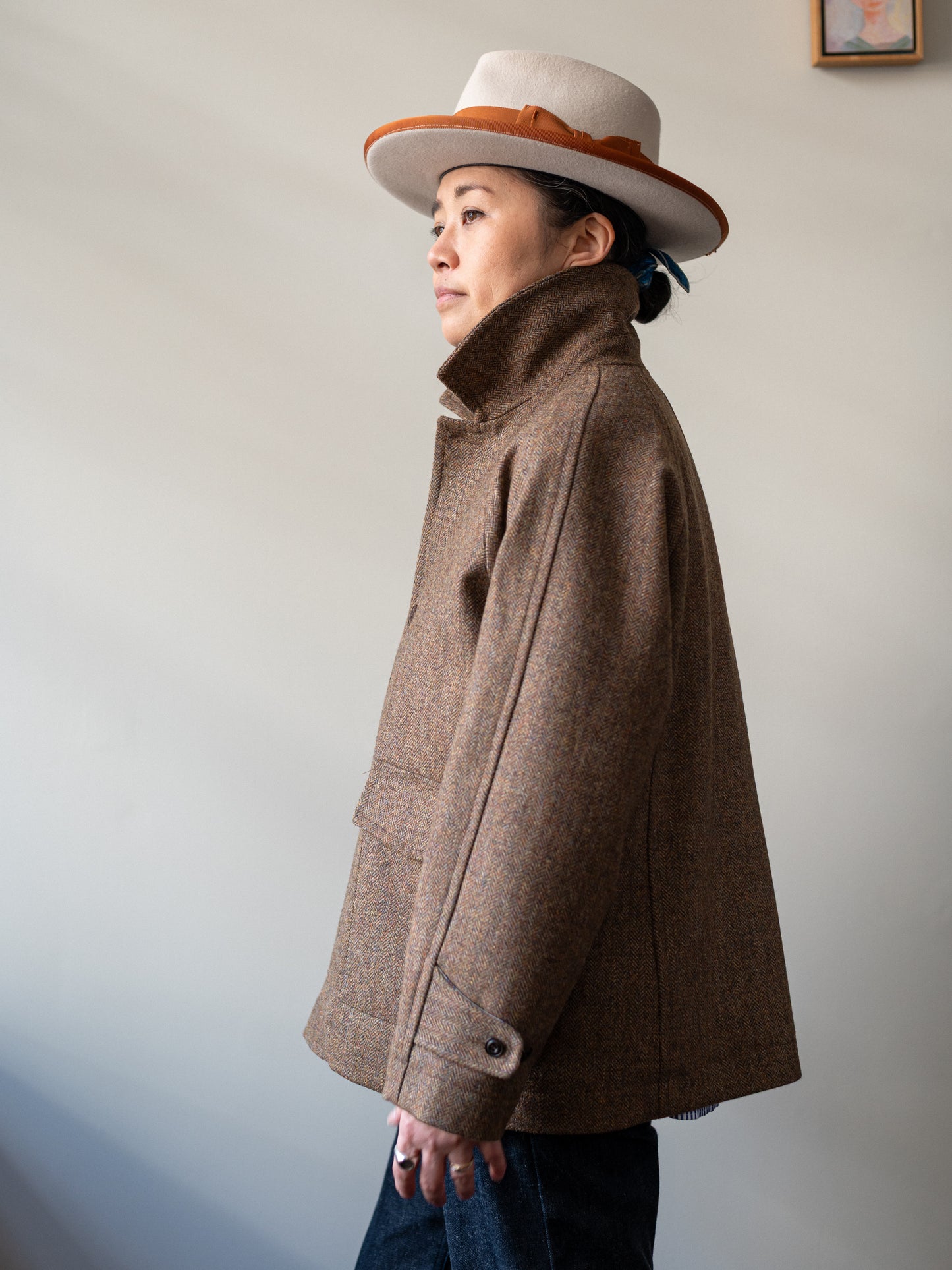 Tweed Field Jacket / Brown Herringbone