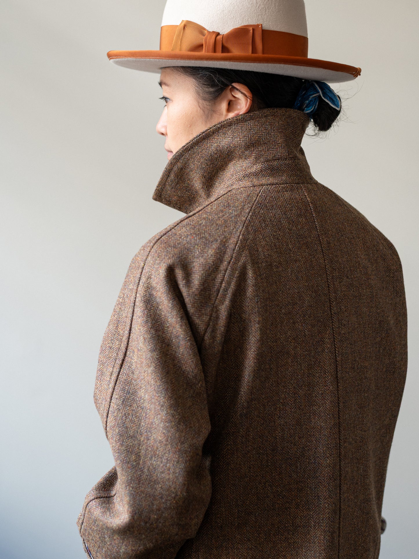 Tweed Field Jacket / Brown Herringbone