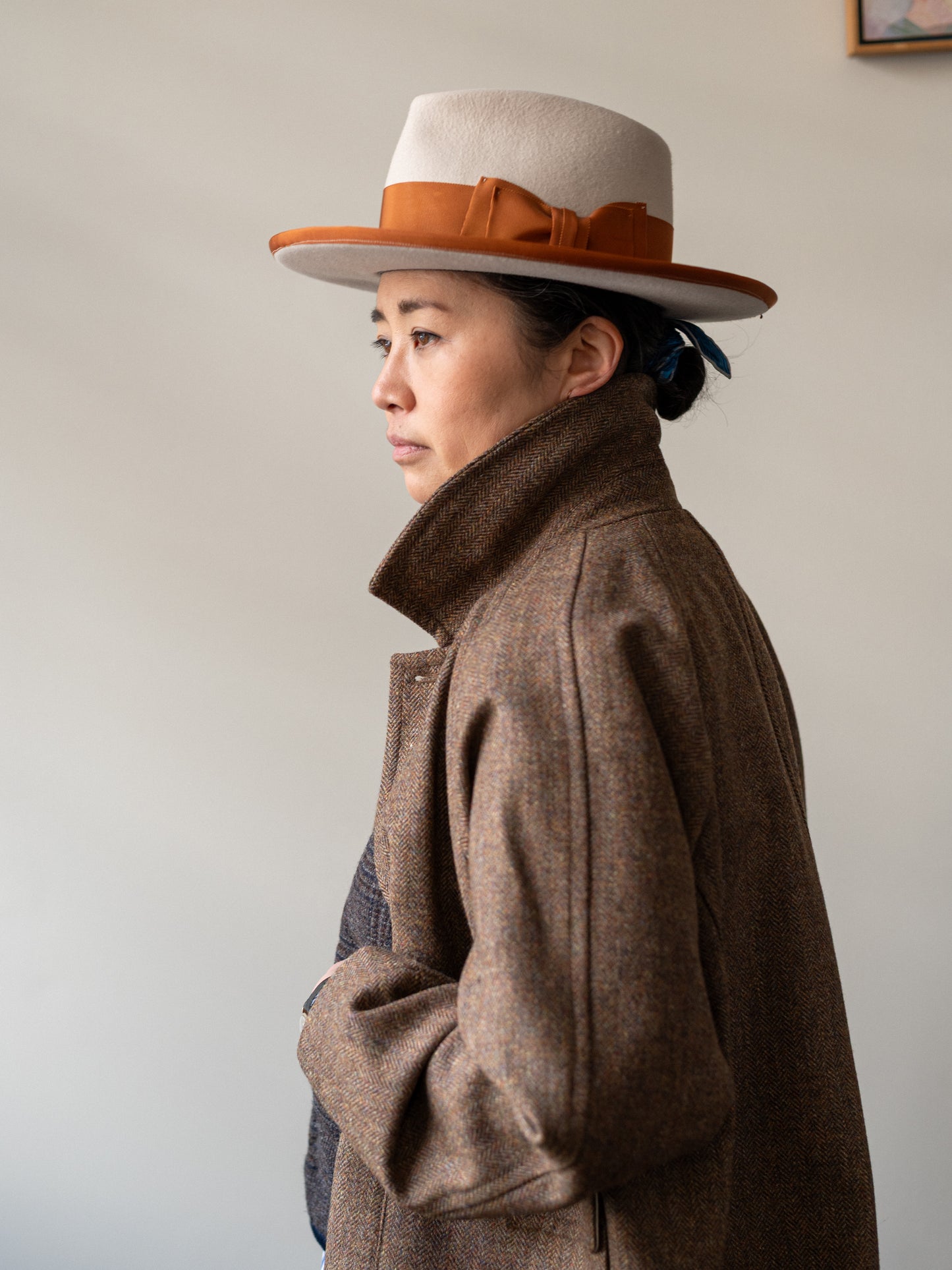 Tweed Field Jacket / Brown Herringbone