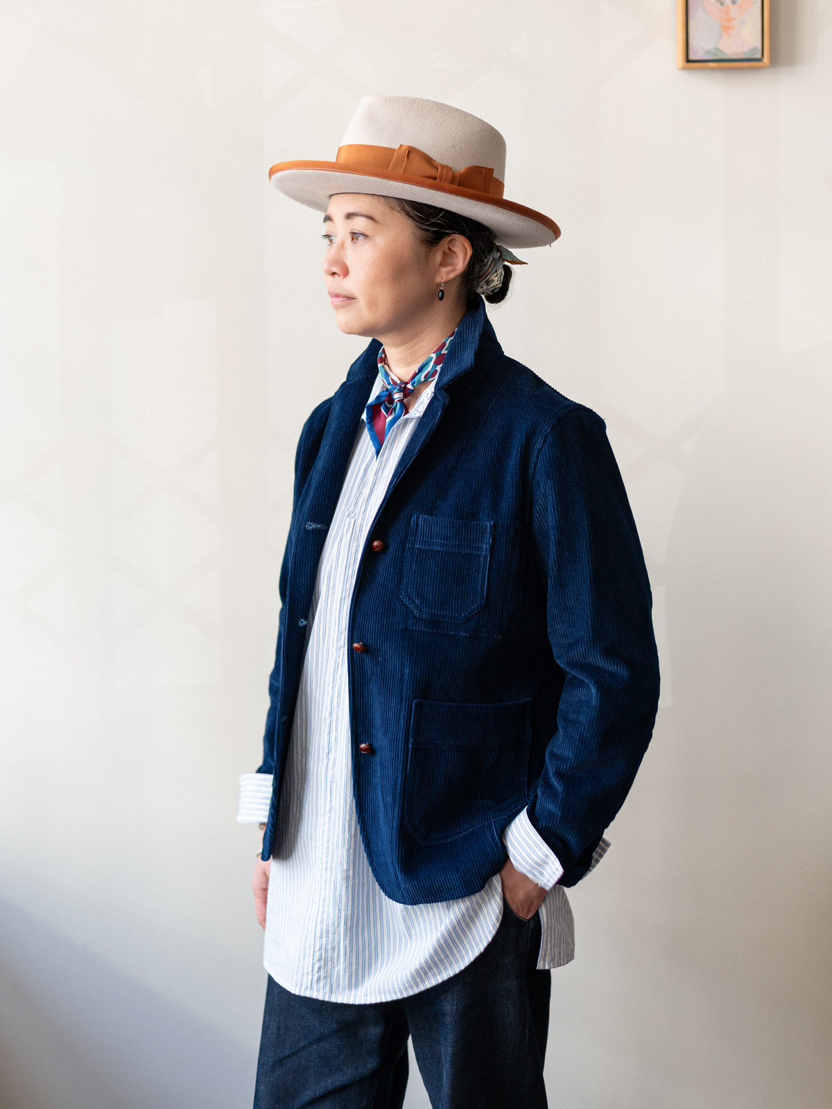 Corduroy Workers Jacket / Indigo