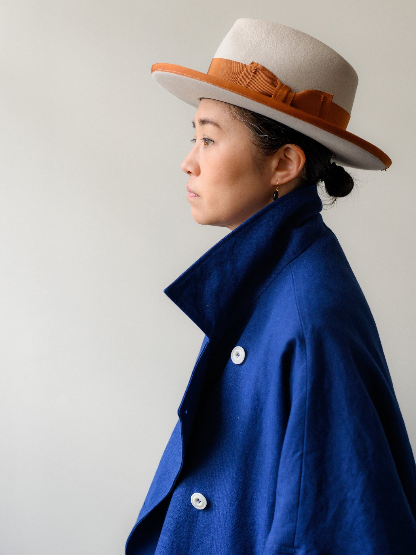 Irish Linen Poncho – Blue