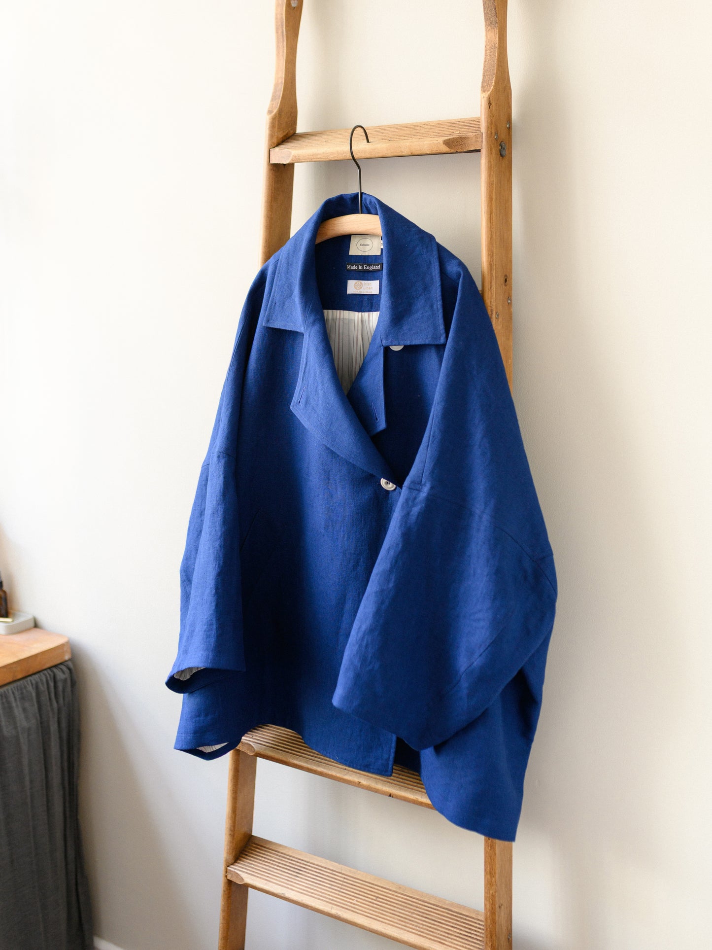 Irish Linen Poncho – Blue