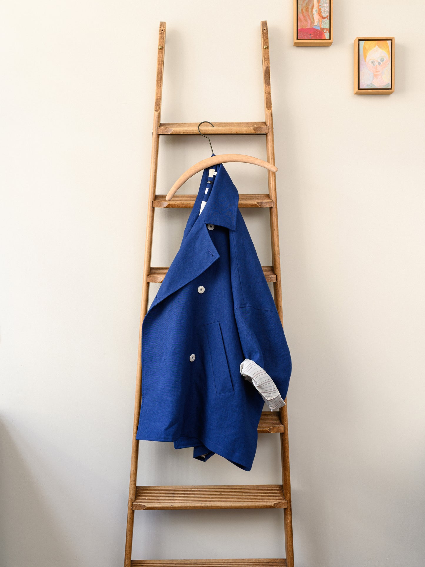 Irish Linen Poncho – Blue