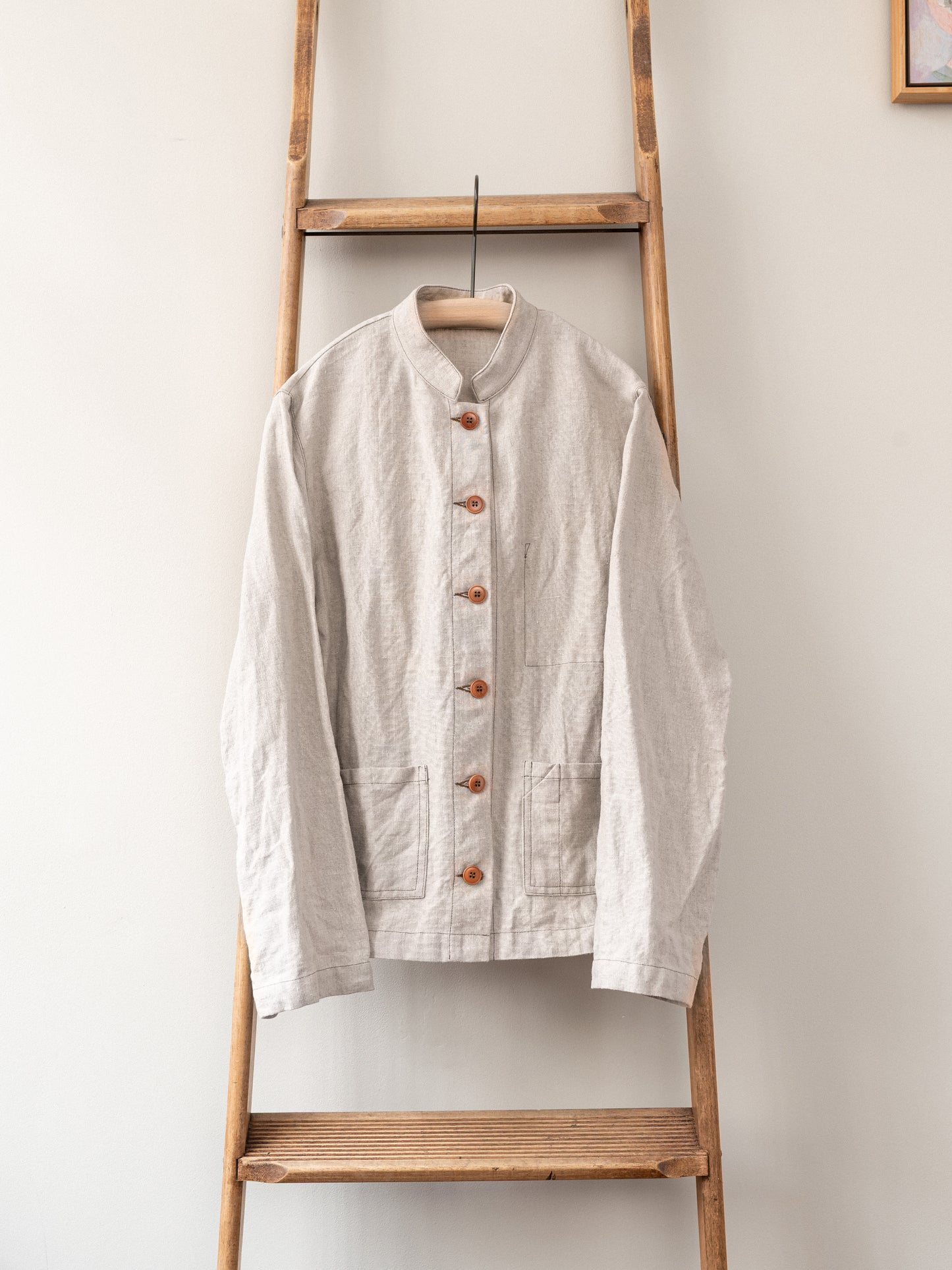 Linen Painter Work Jacket / Natural Beige