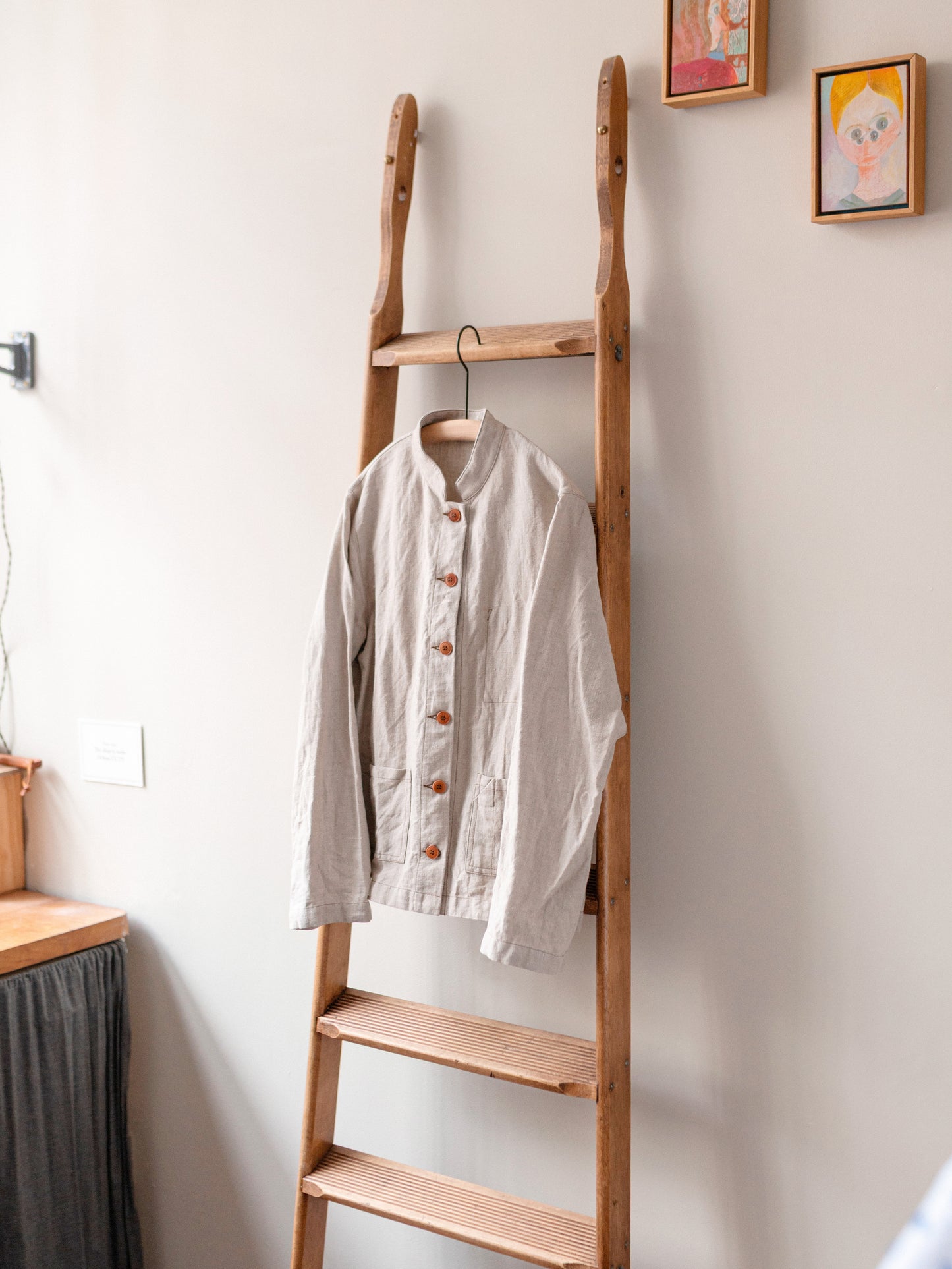 Linen Painter Work Jacket / Natural Beige