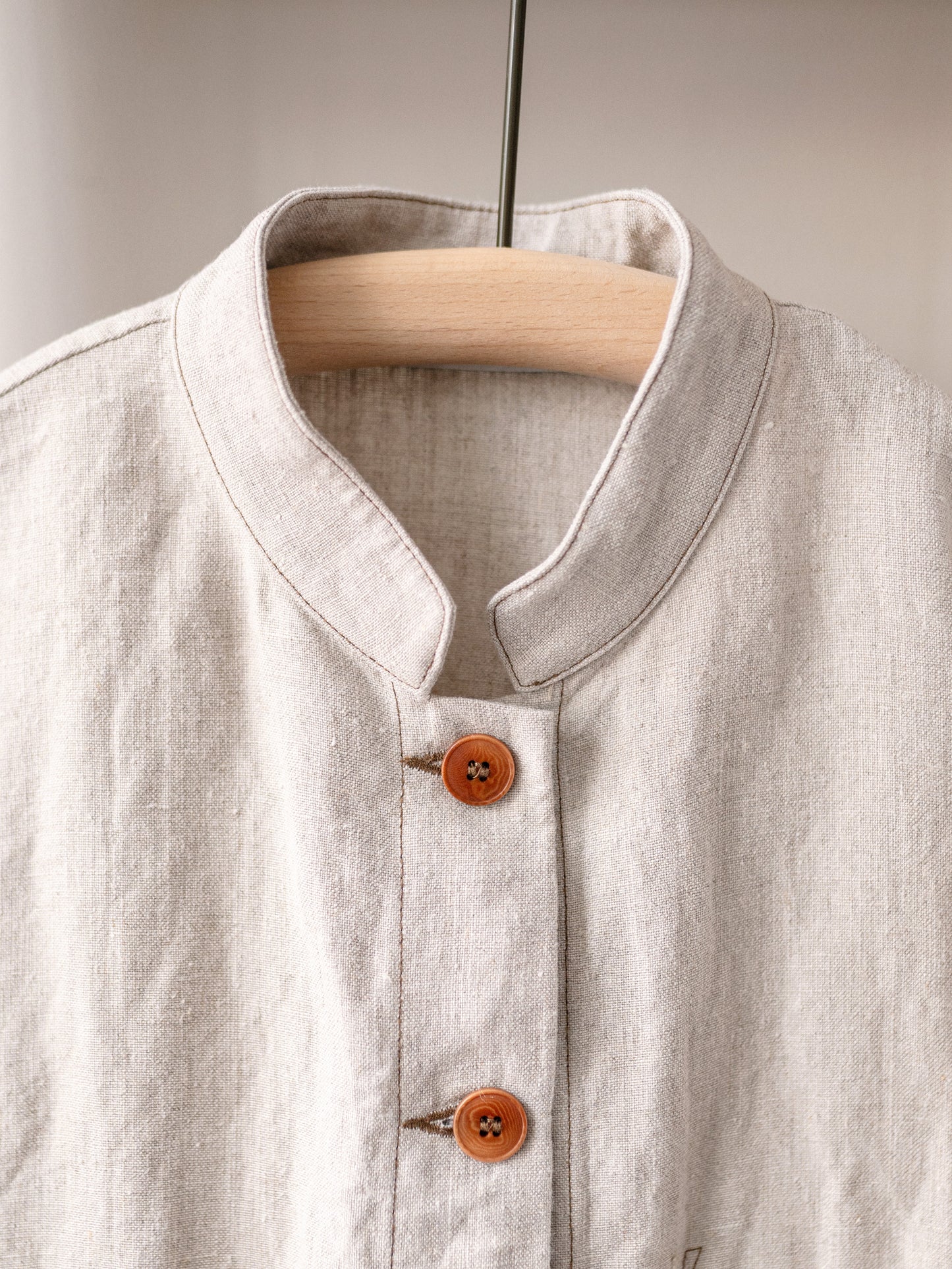 Linen Painter Work Jacket / Natural Beige