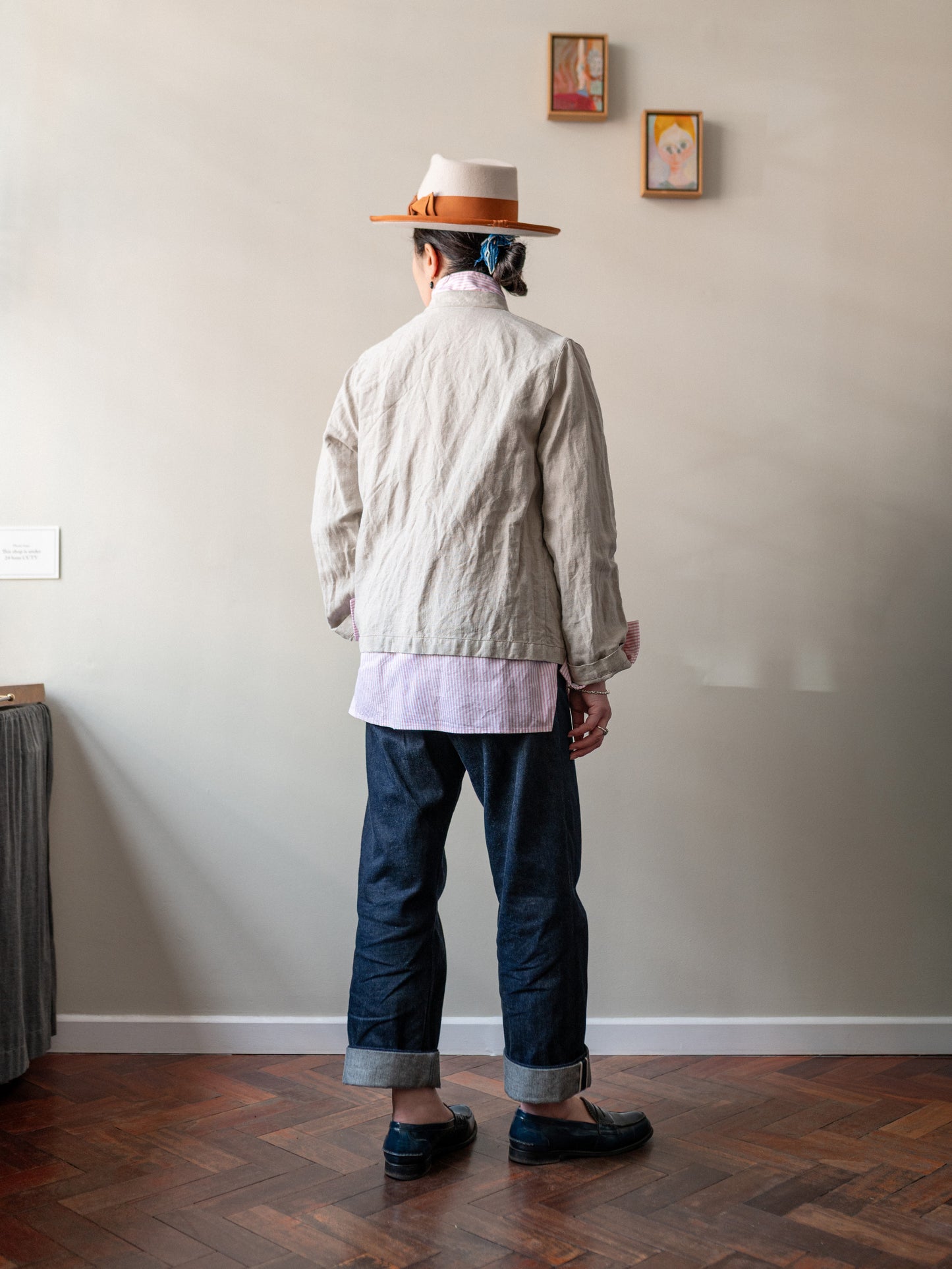 Linen Painter Work Jacket / Natural Beige