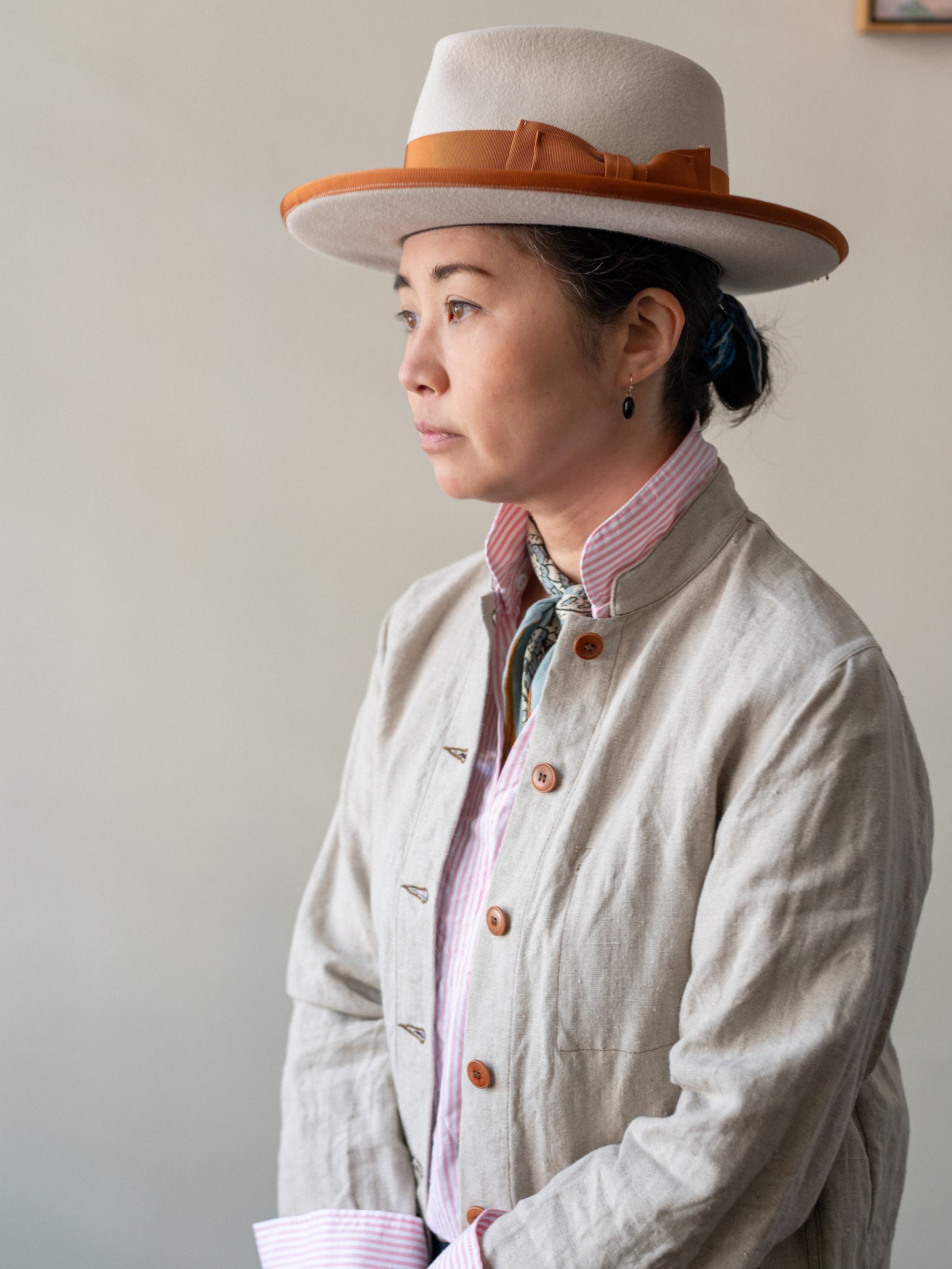 Linen Painter Work Jacket / Natural Beige