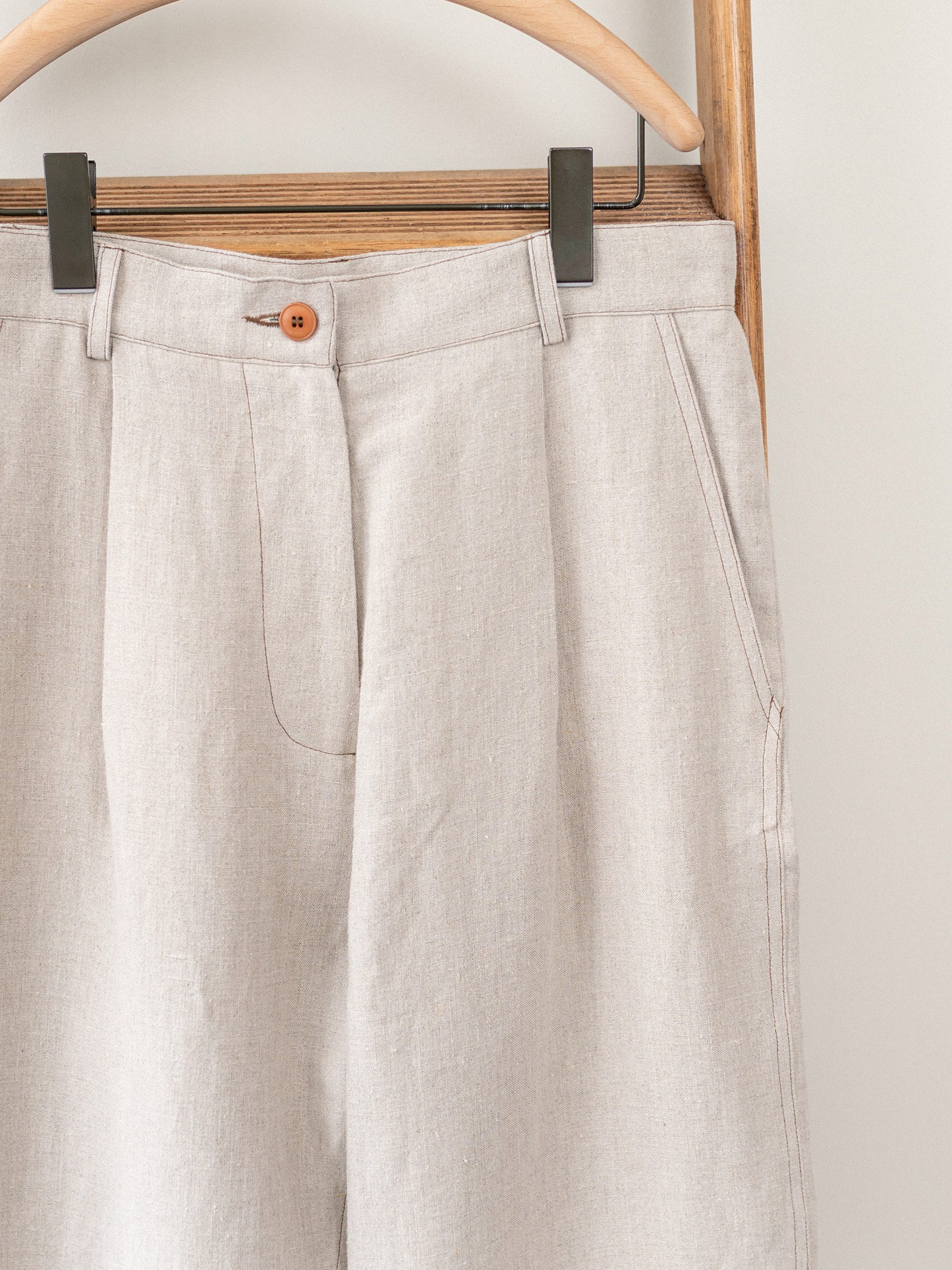 Linen Trousers / Natural Beige