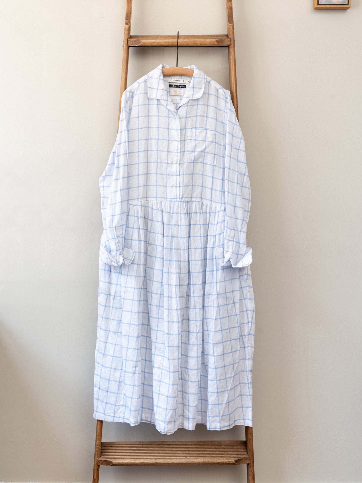 Irish Linen Dress / Windowpane Check
