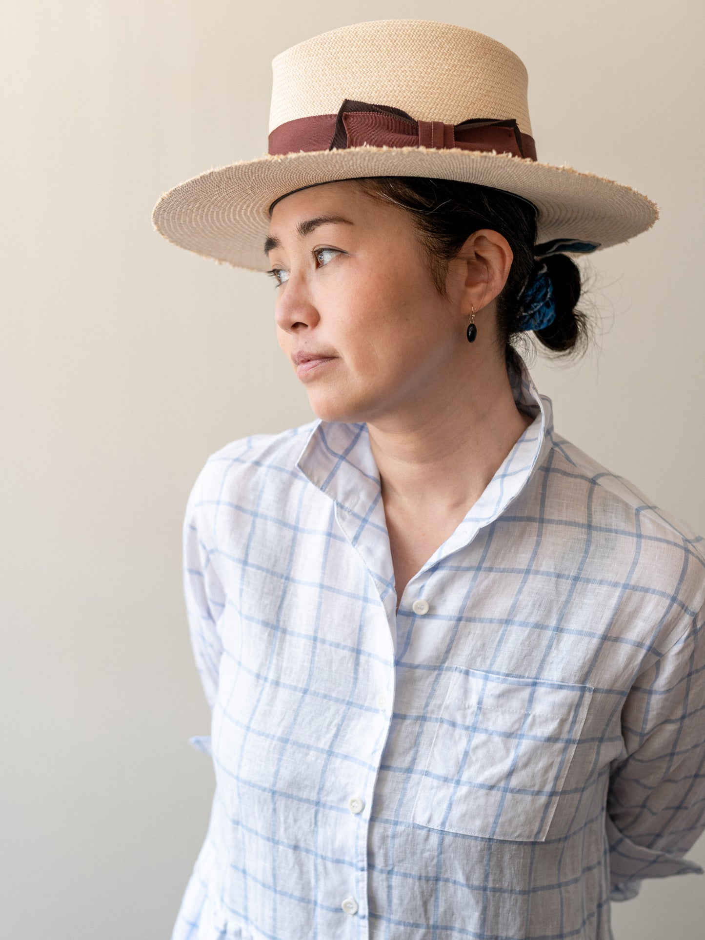 Irish Linen Dress / Windowpane Check