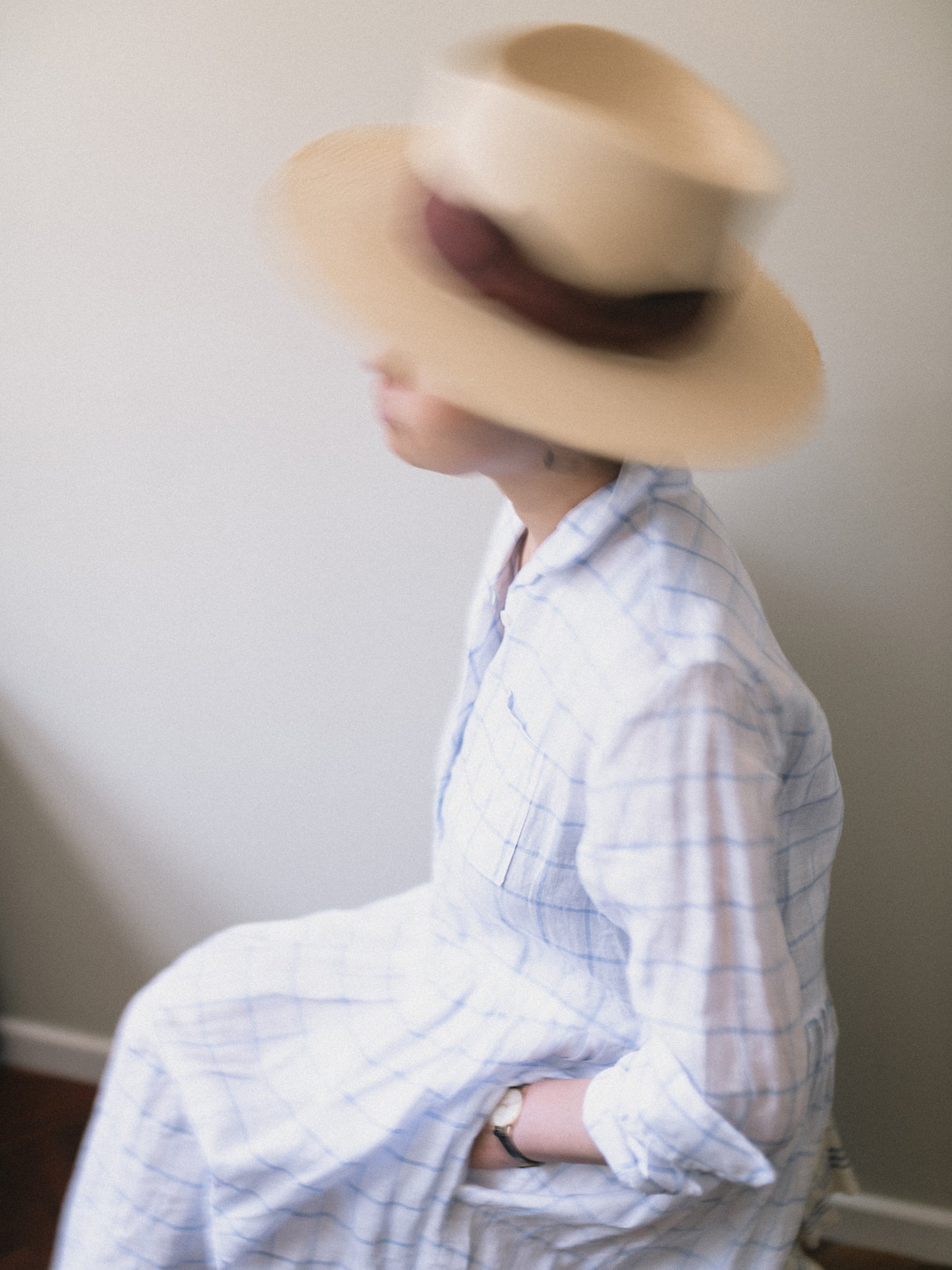 Irish Linen Dress / Windowpane Check