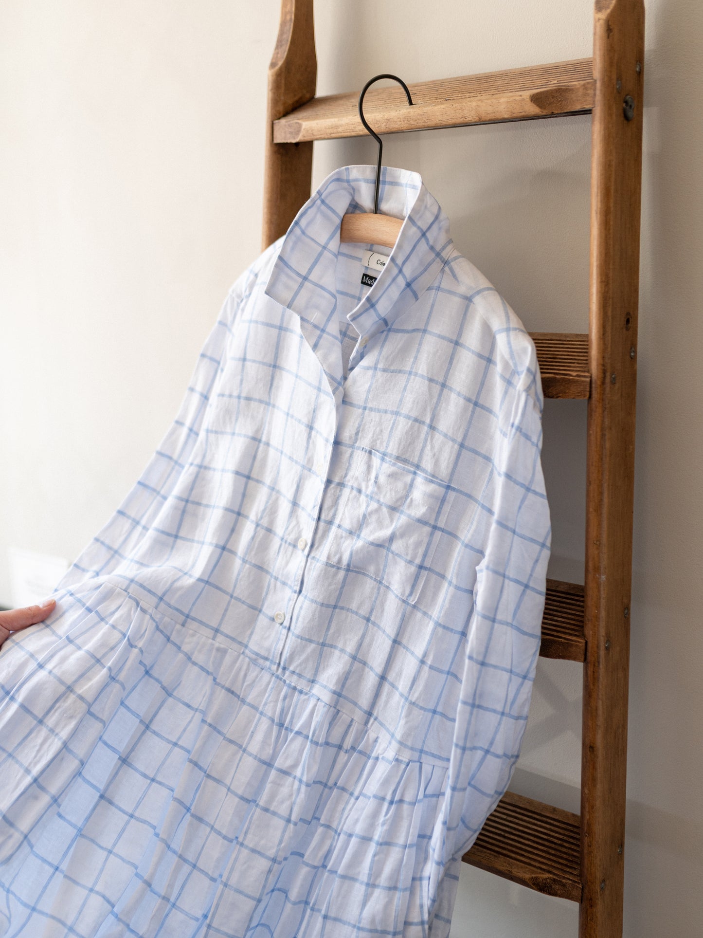 Irish Linen Dress / Windowpane Check