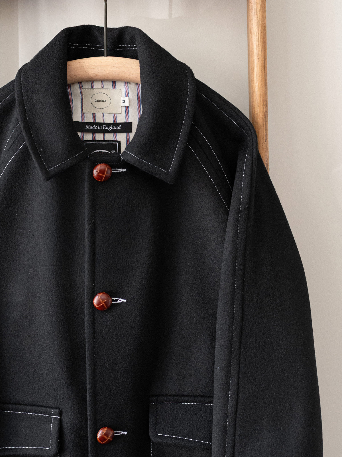 Melton Wool Field Jacket / Black Loden