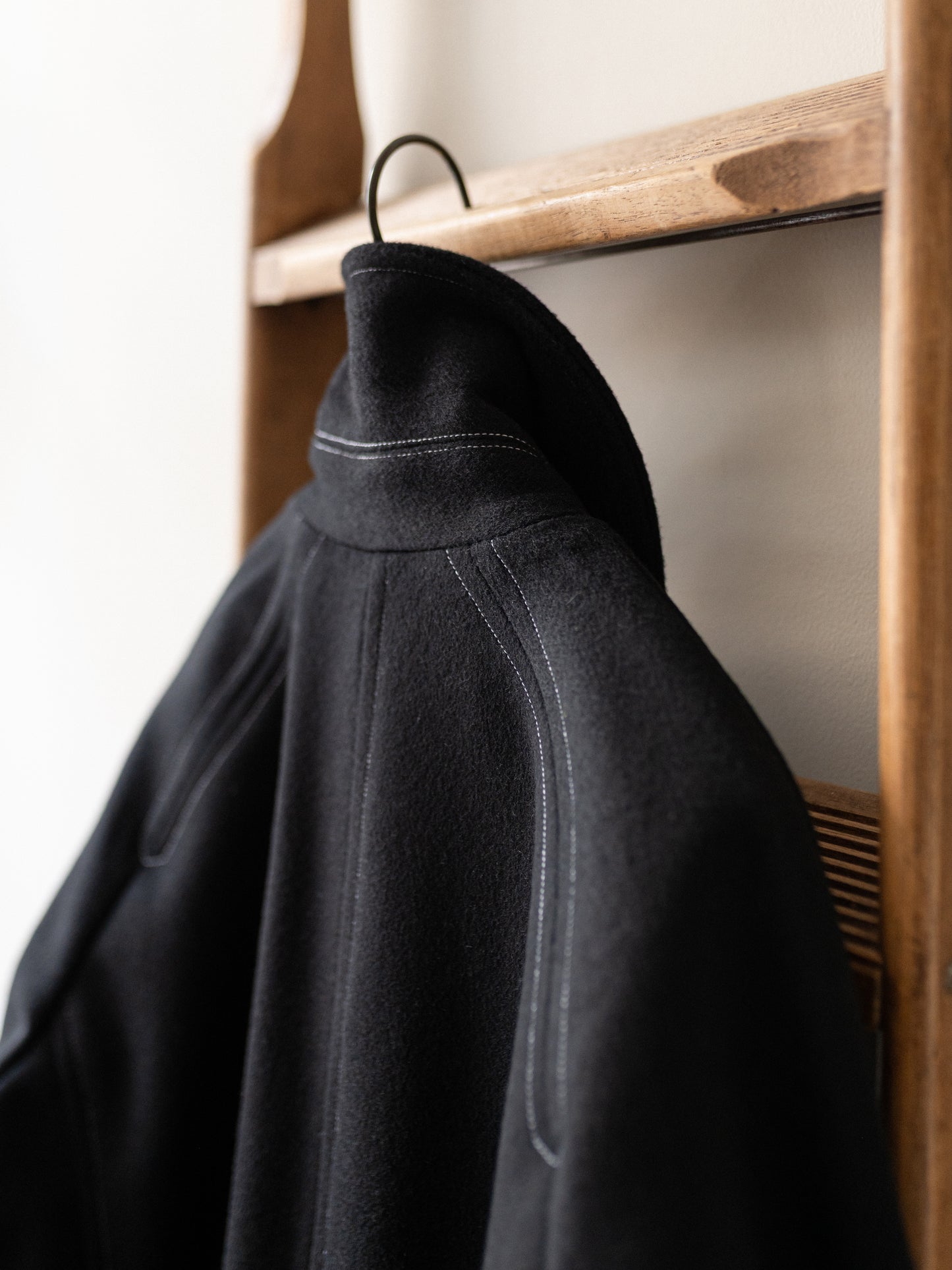 Melton Wool Field Jacket / Black Loden