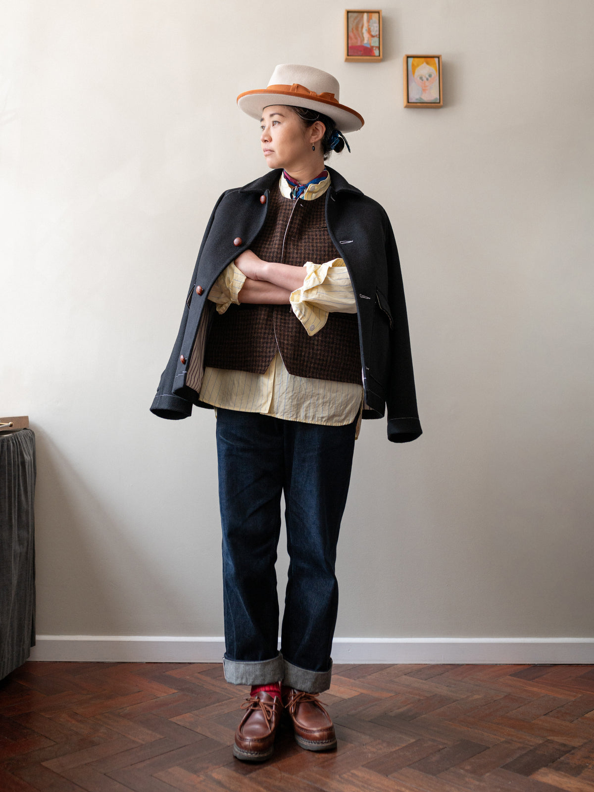 Melton Wool Field Jacket / Black Loden