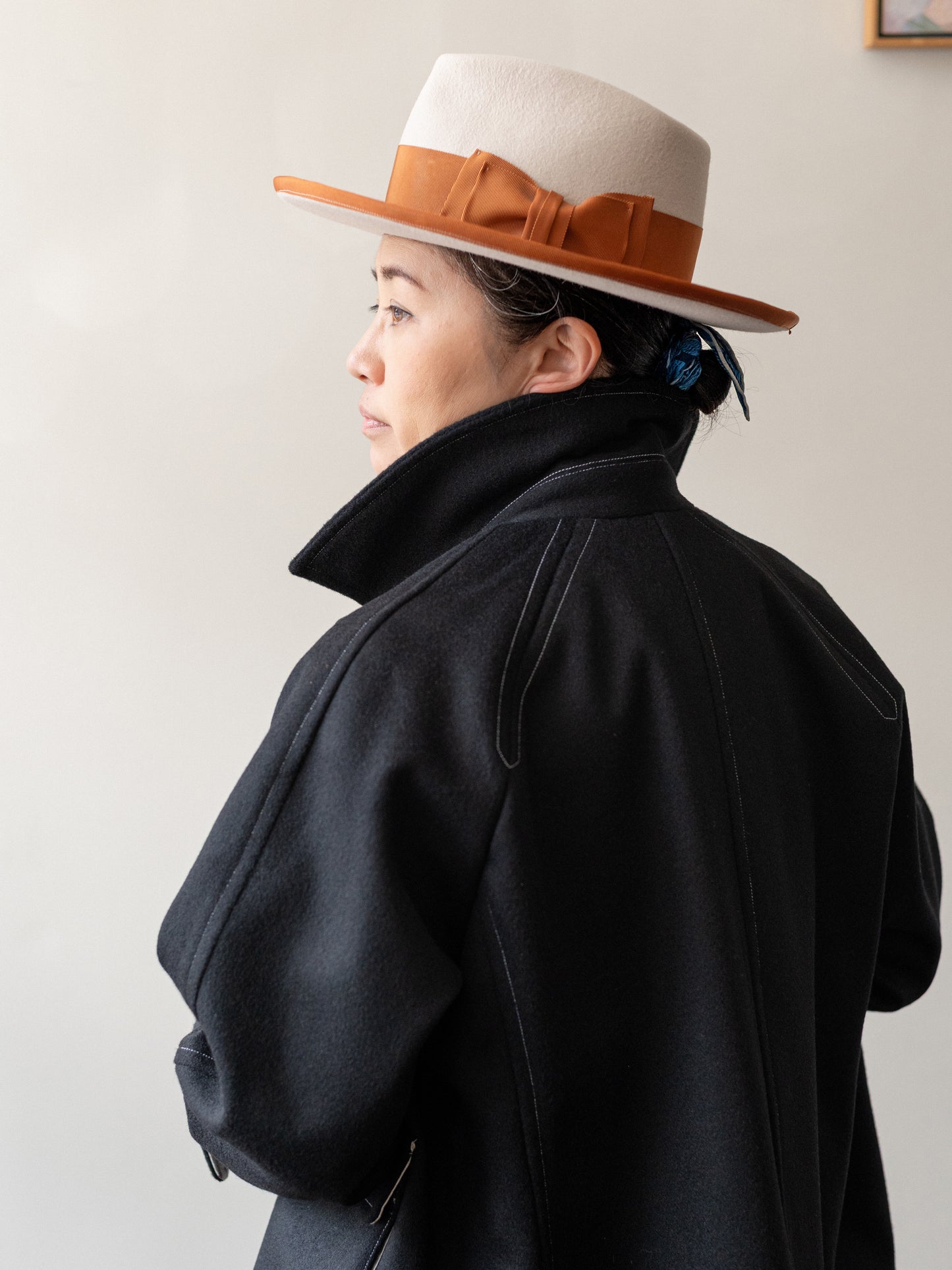 Melton Wool Field Jacket / Black Loden