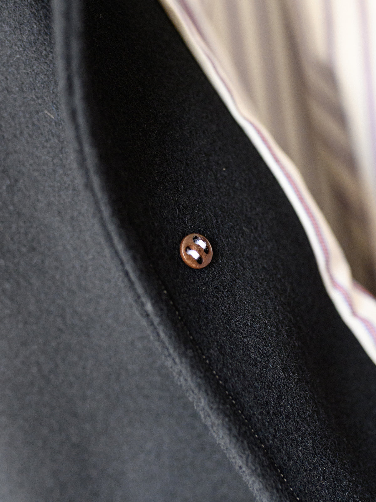 Melton Wool Field Jacket / Black Loden