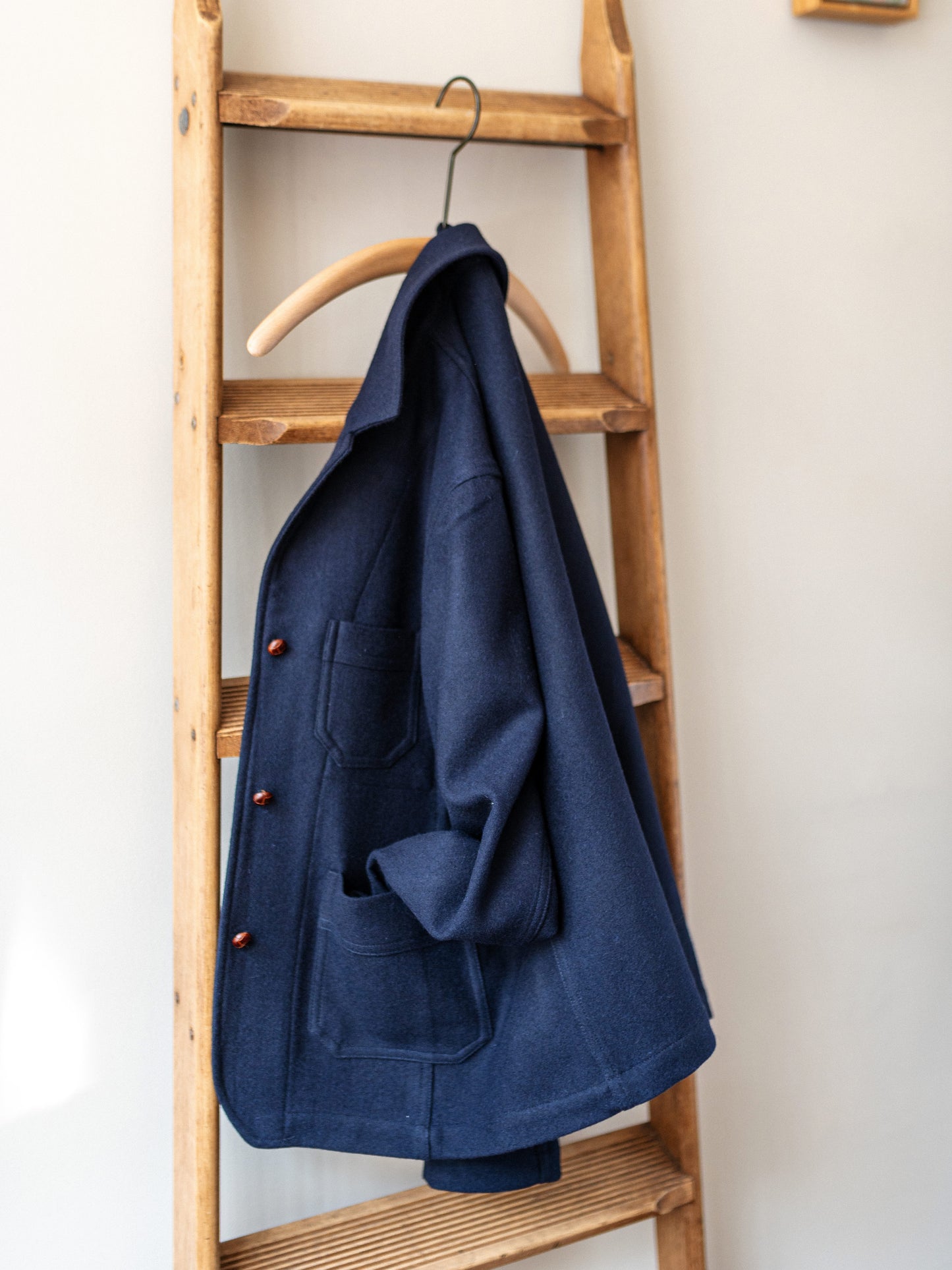 Melton Wool Worker Jacket / Dark Navy