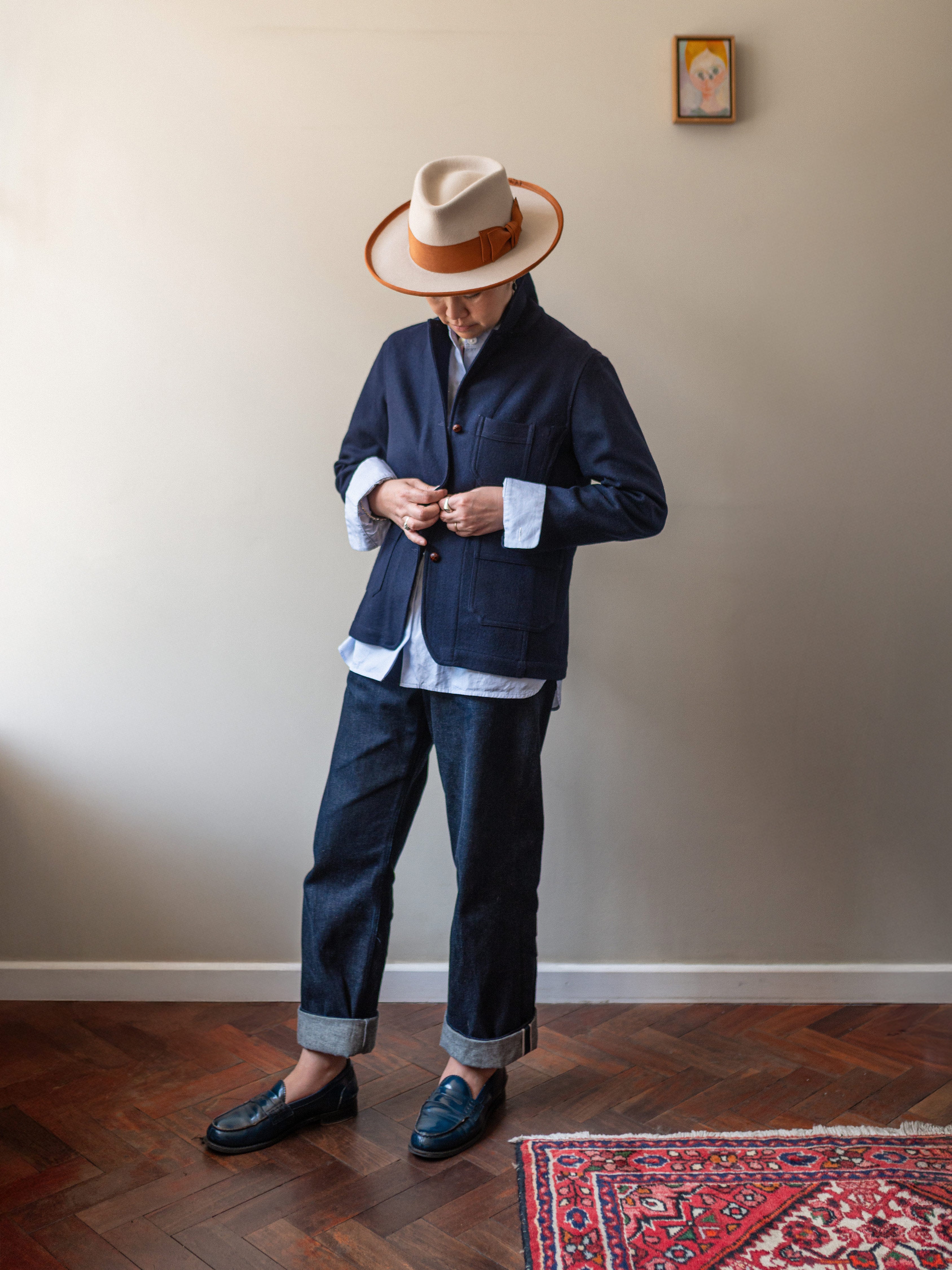Melton Wool Worker Jacket / Dark Navy – Colenimo