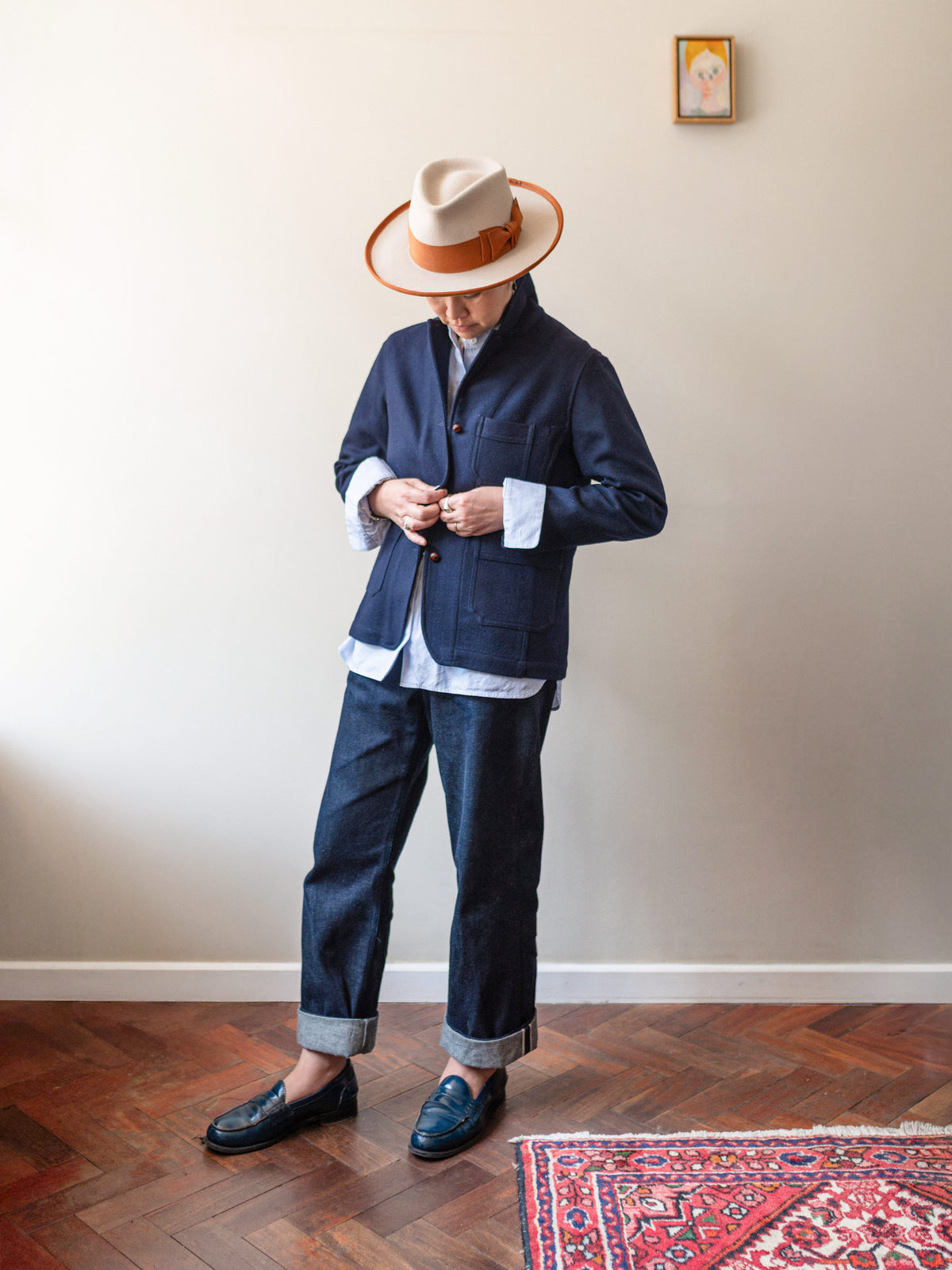 Melton Wool Workers Jacket / Dark Navy