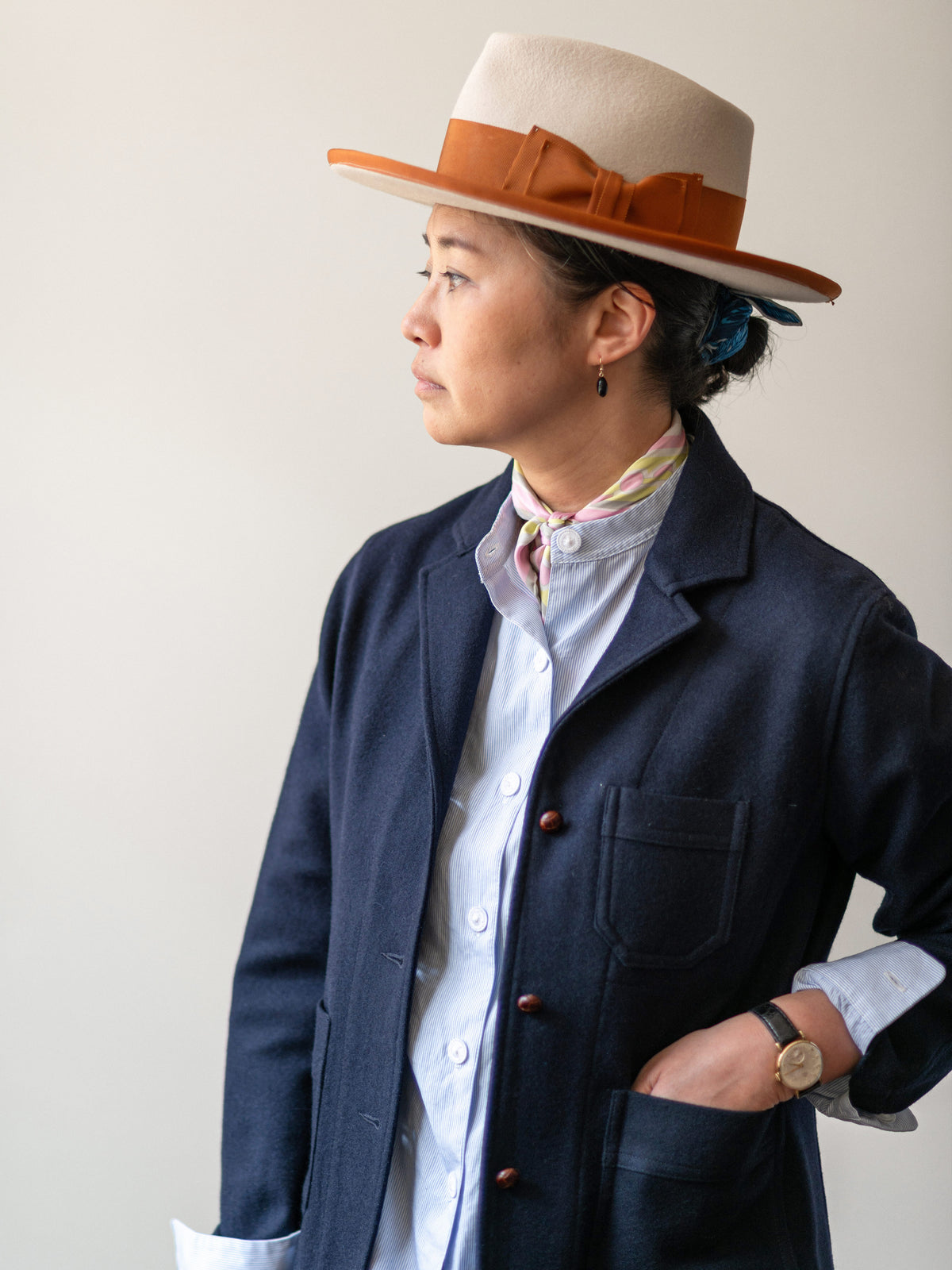 Melton Wool Workers Jacket / Dark Navy