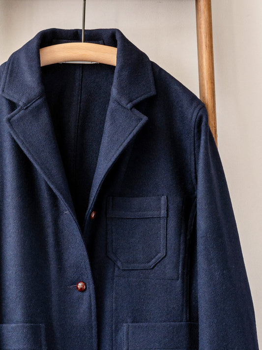 Melton Wool Workers Jacket / Dark Navy
