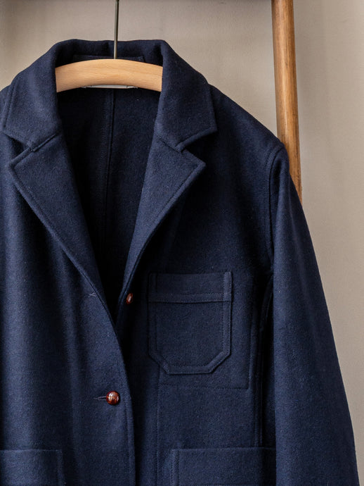 Melton Wool Worker Jacket / Dark Navy