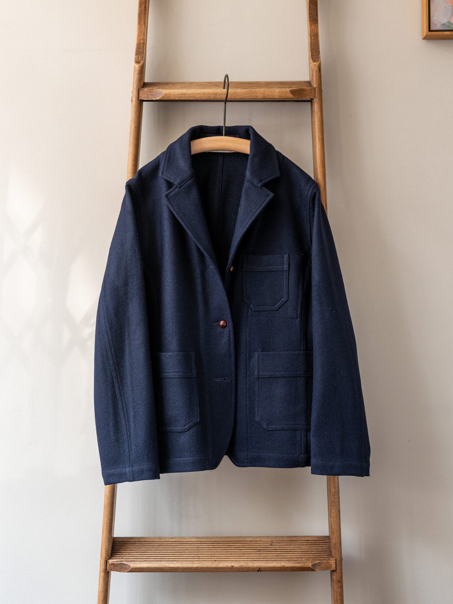 Melton Wool Worker Jacket / Dark Navy