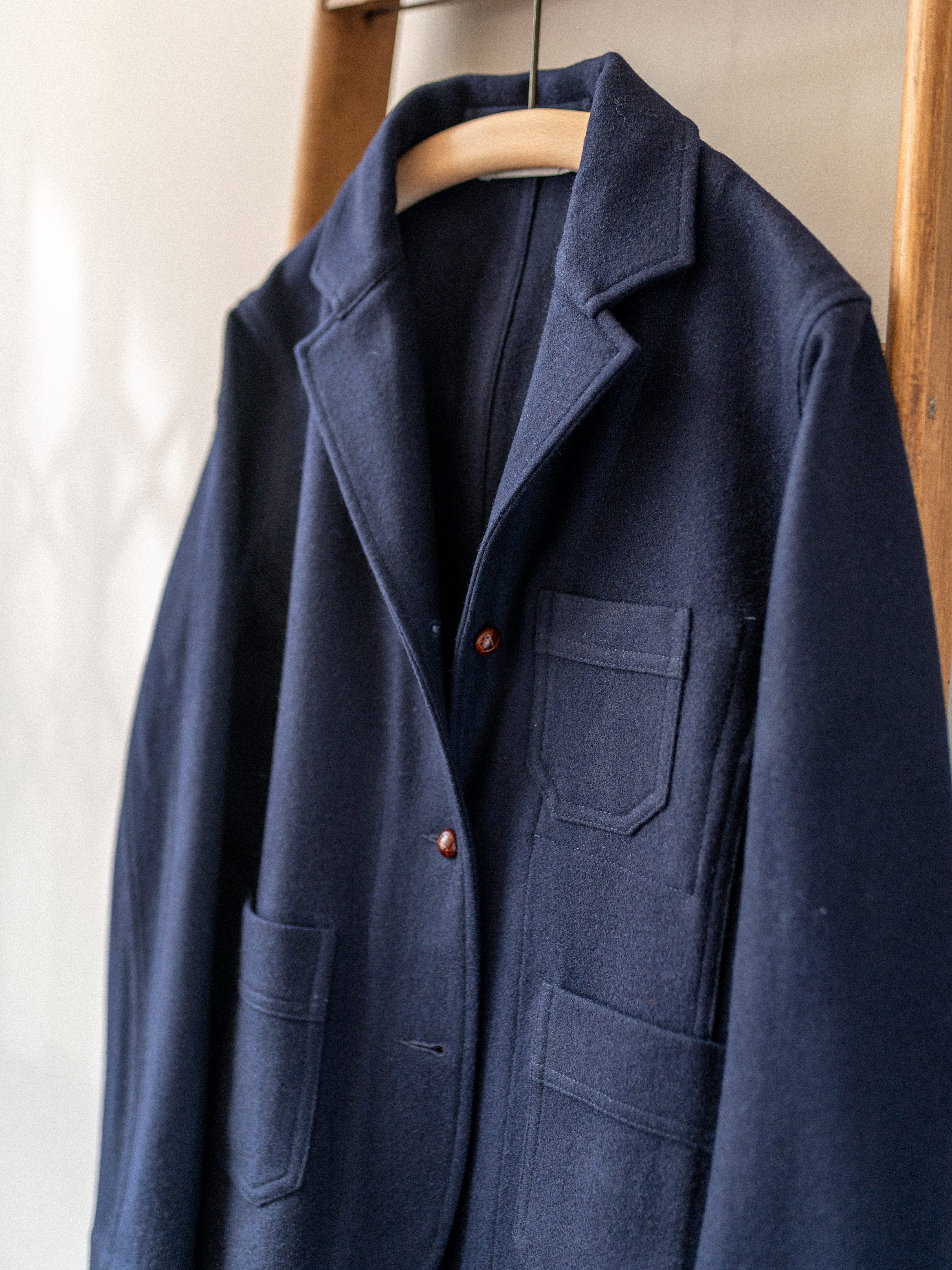 Melton Wool Worker Jacket / Dark Navy – Colenimo