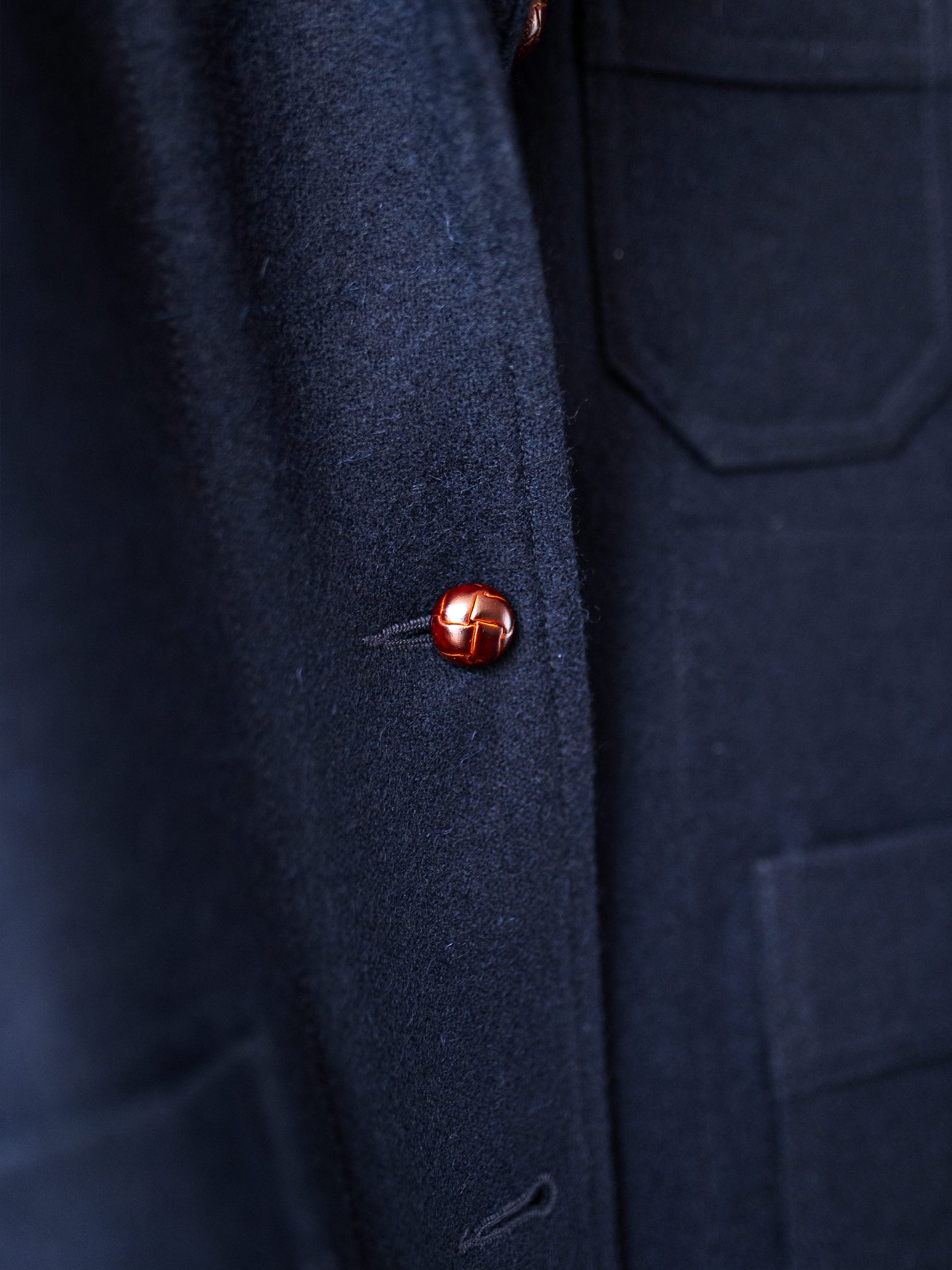 Melton Wool Worker Jacket / Dark Navy