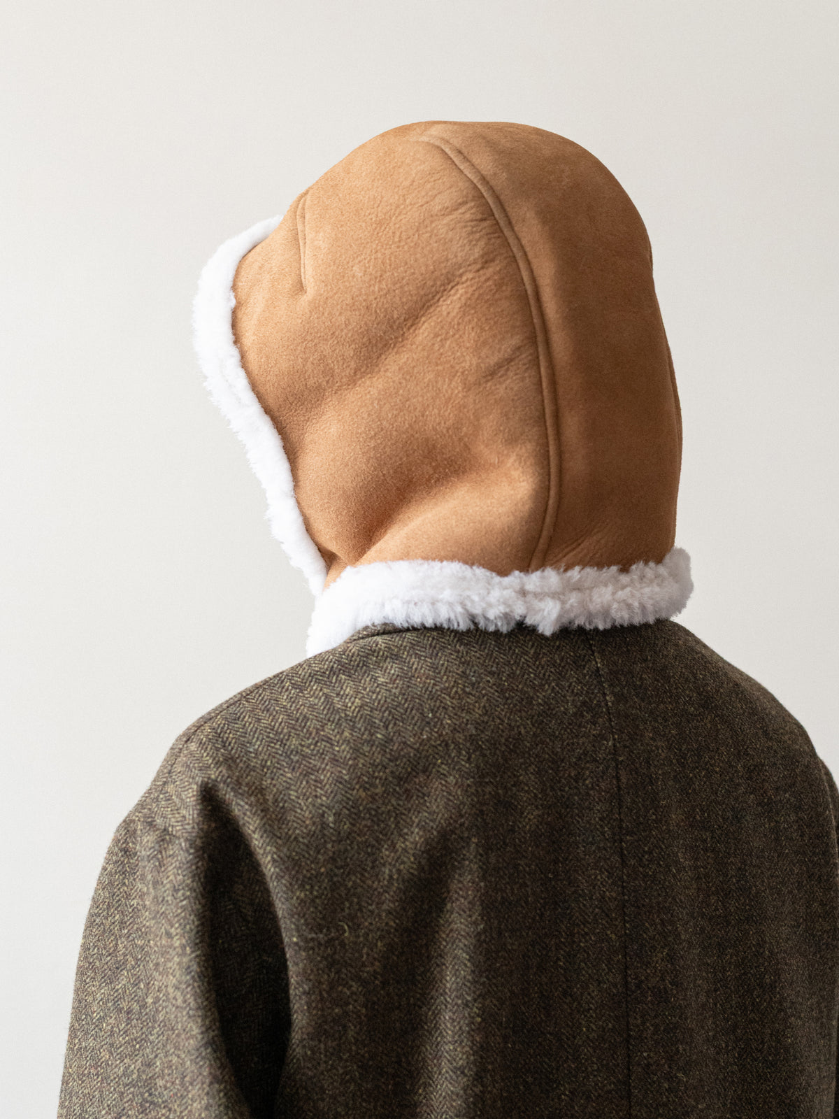 Merino Sheepskin Hood / Tan Beige