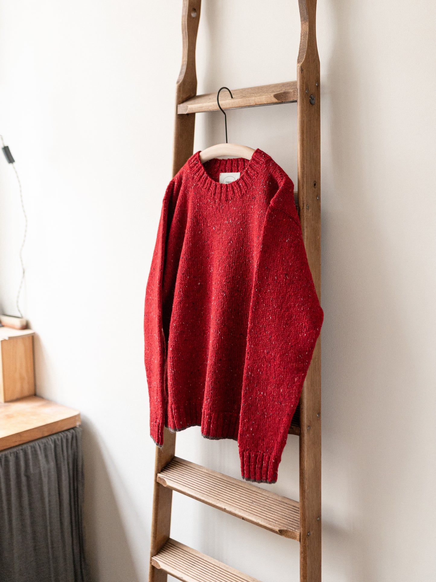 Mohair Tweed Jumper / Tudor Red