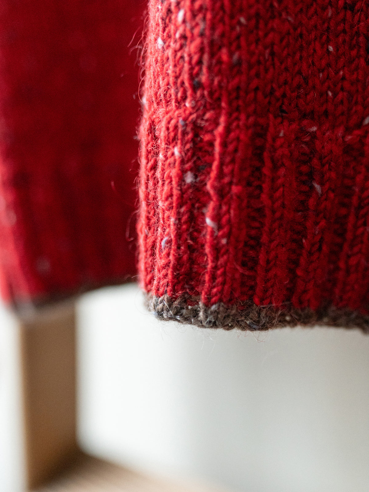 Mohair Tweed Jumper / Tudor Red
